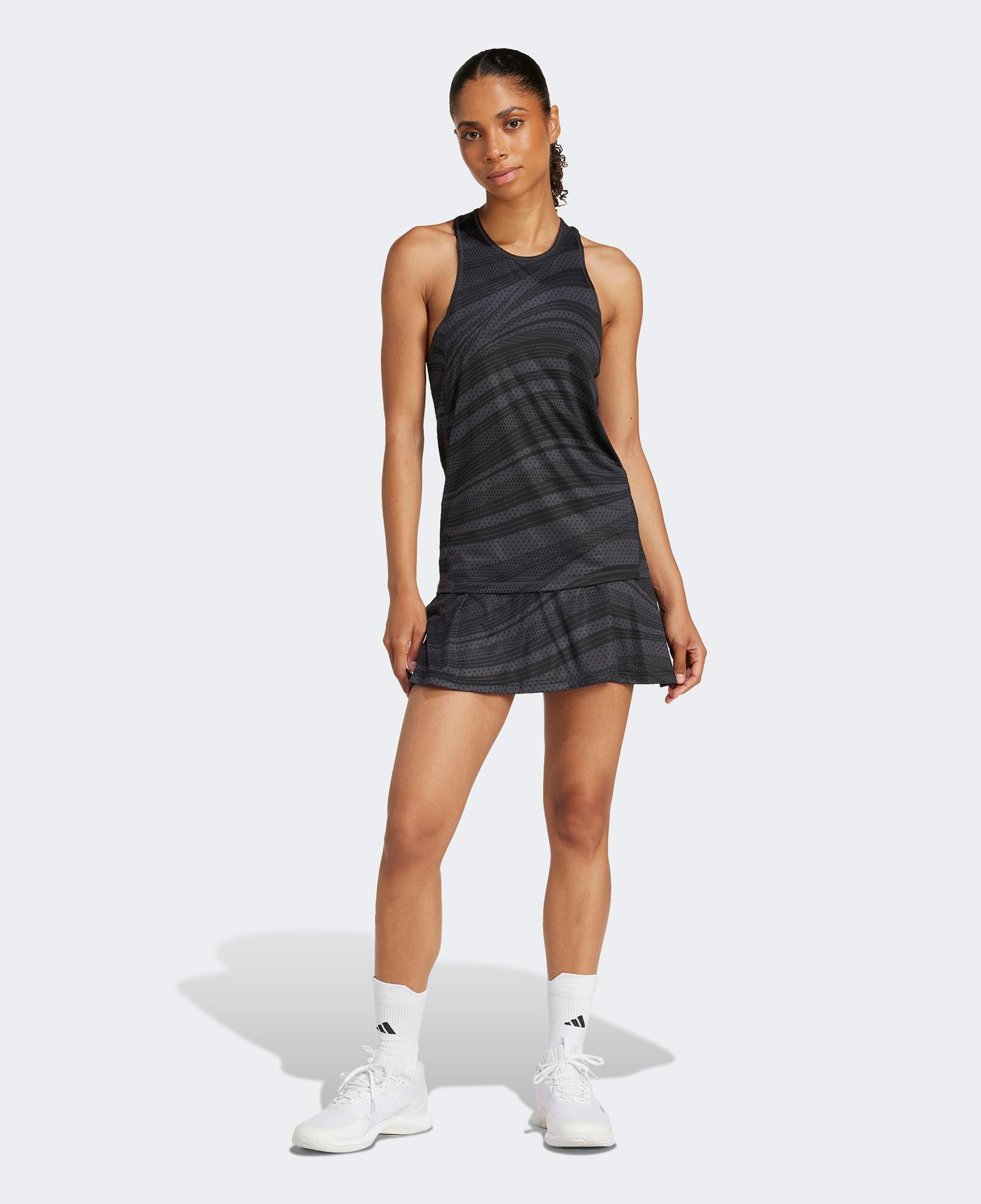 adidas Club Graphskirt Kadın Gri Tenis Eteği