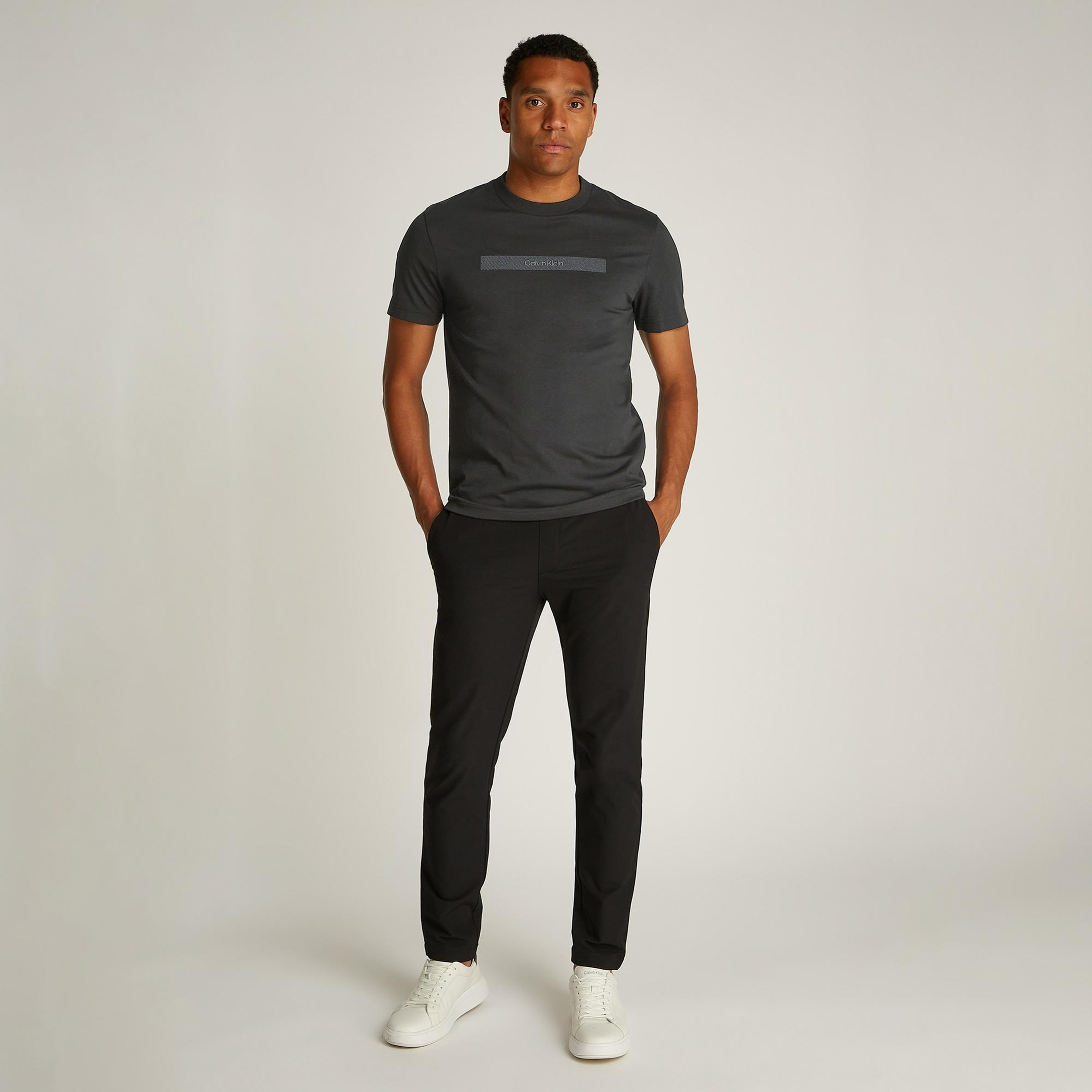 Calvin Klein Structured Embroidery Erkek Siyah T-Shirt