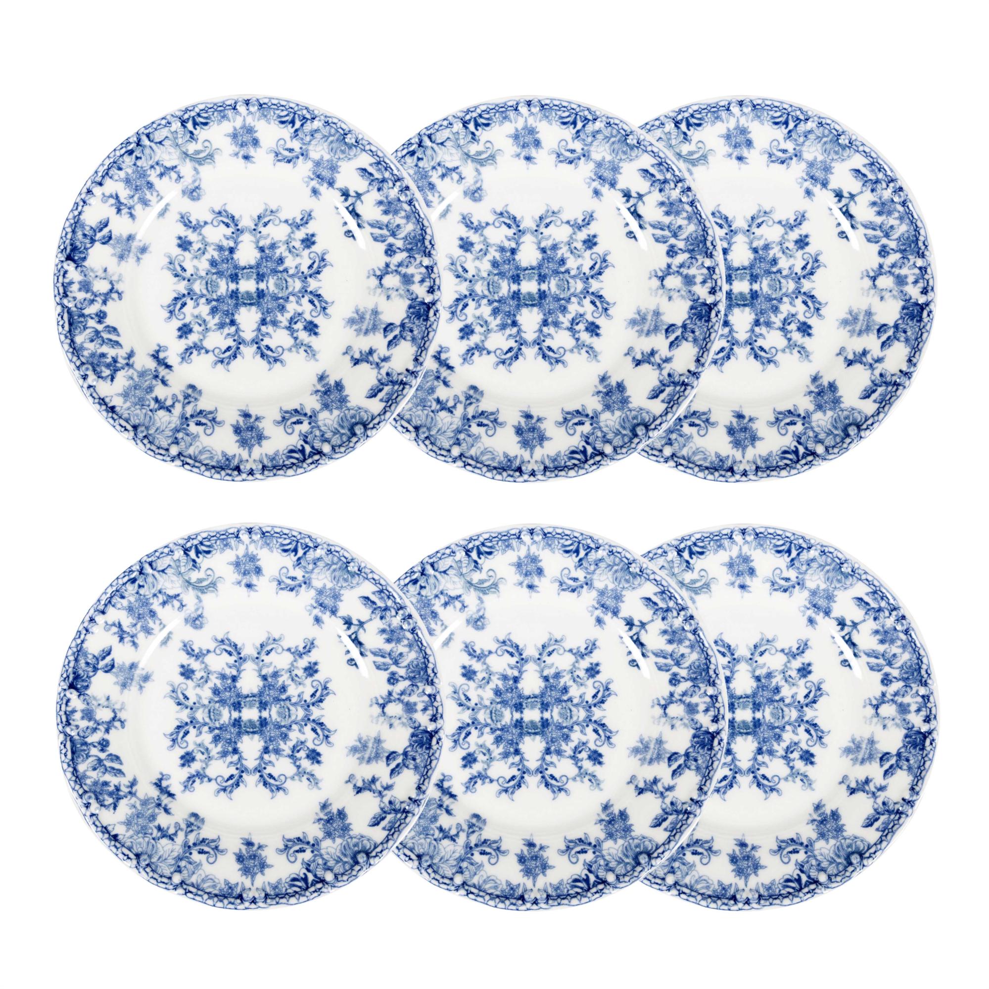 BLUE DREAM PASTA TABAĞI SETİ 6LI- 20 CM