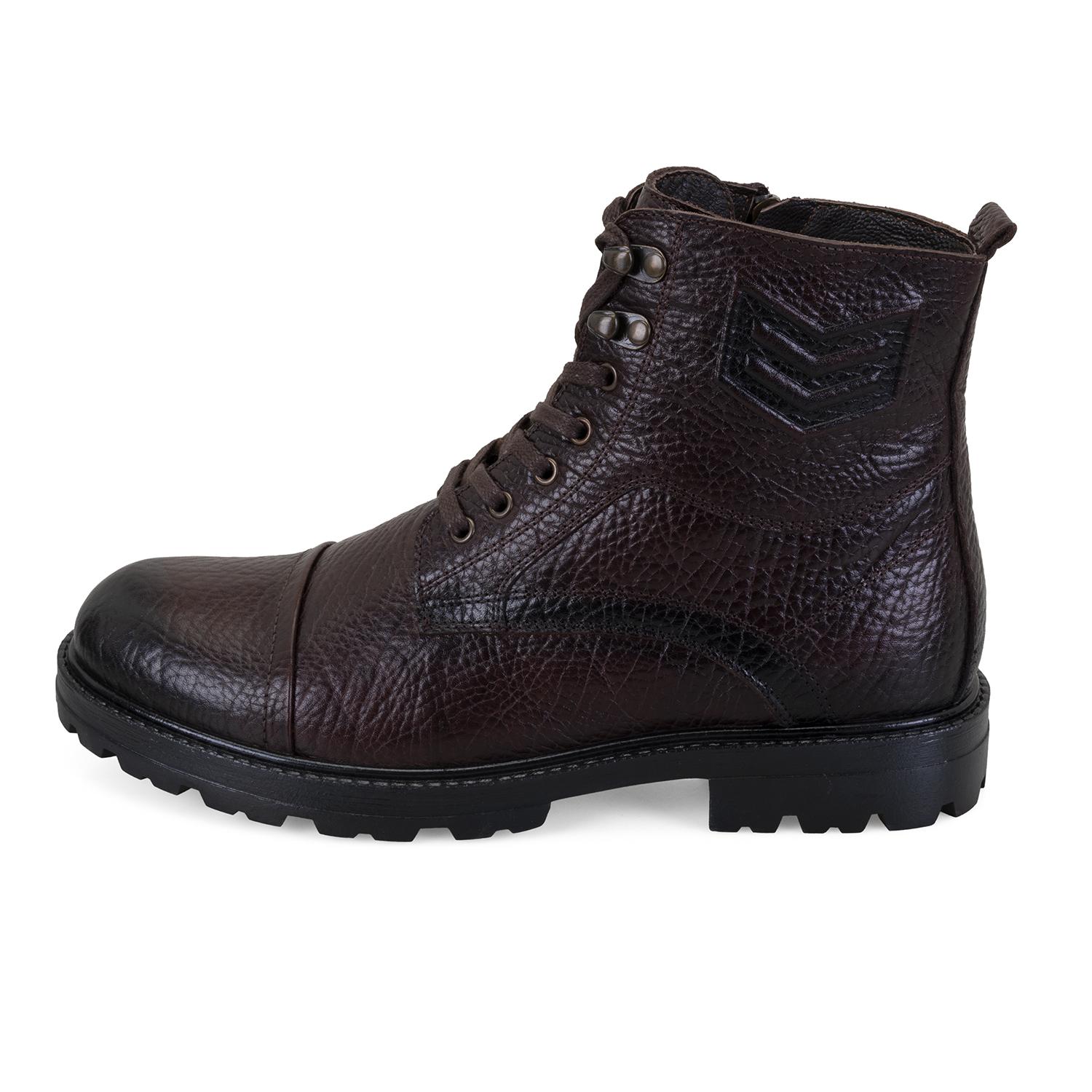 Bradyn Kahve Erkek Fermuarlı Deri Bot