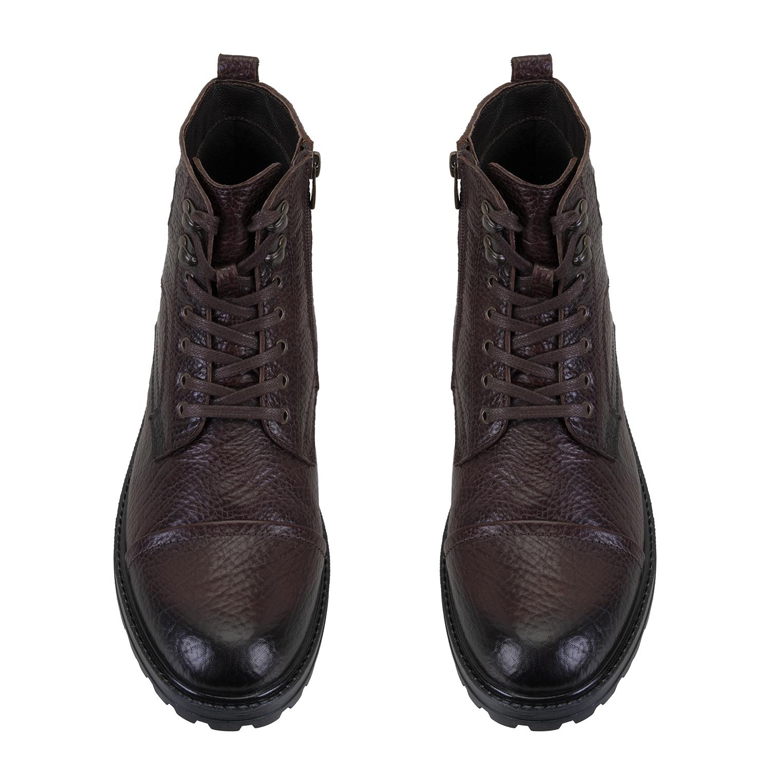 Bradyn Kahve Erkek Fermuarlı Deri Bot