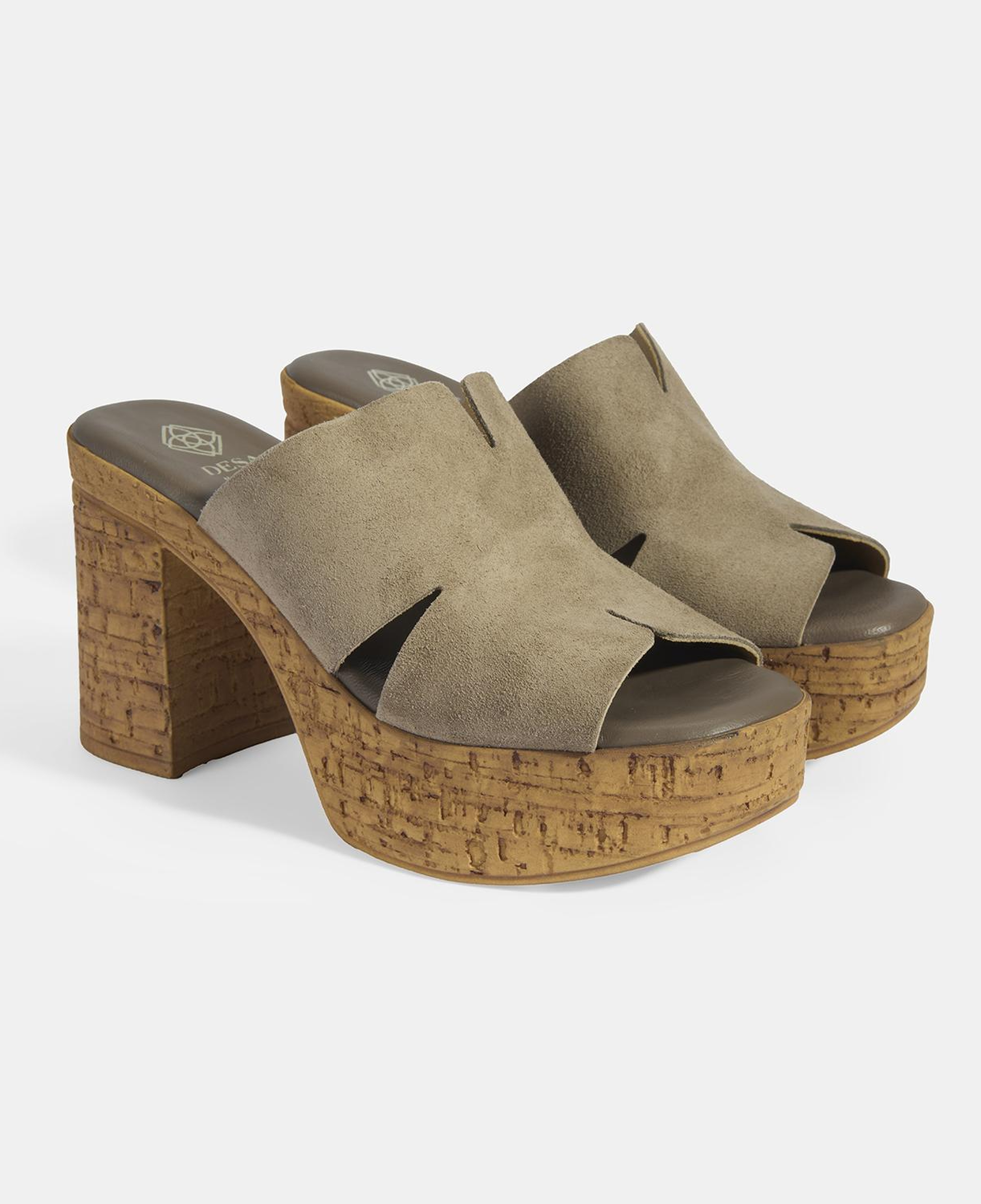 Kadın Vizon Süet Topuklu Terlik