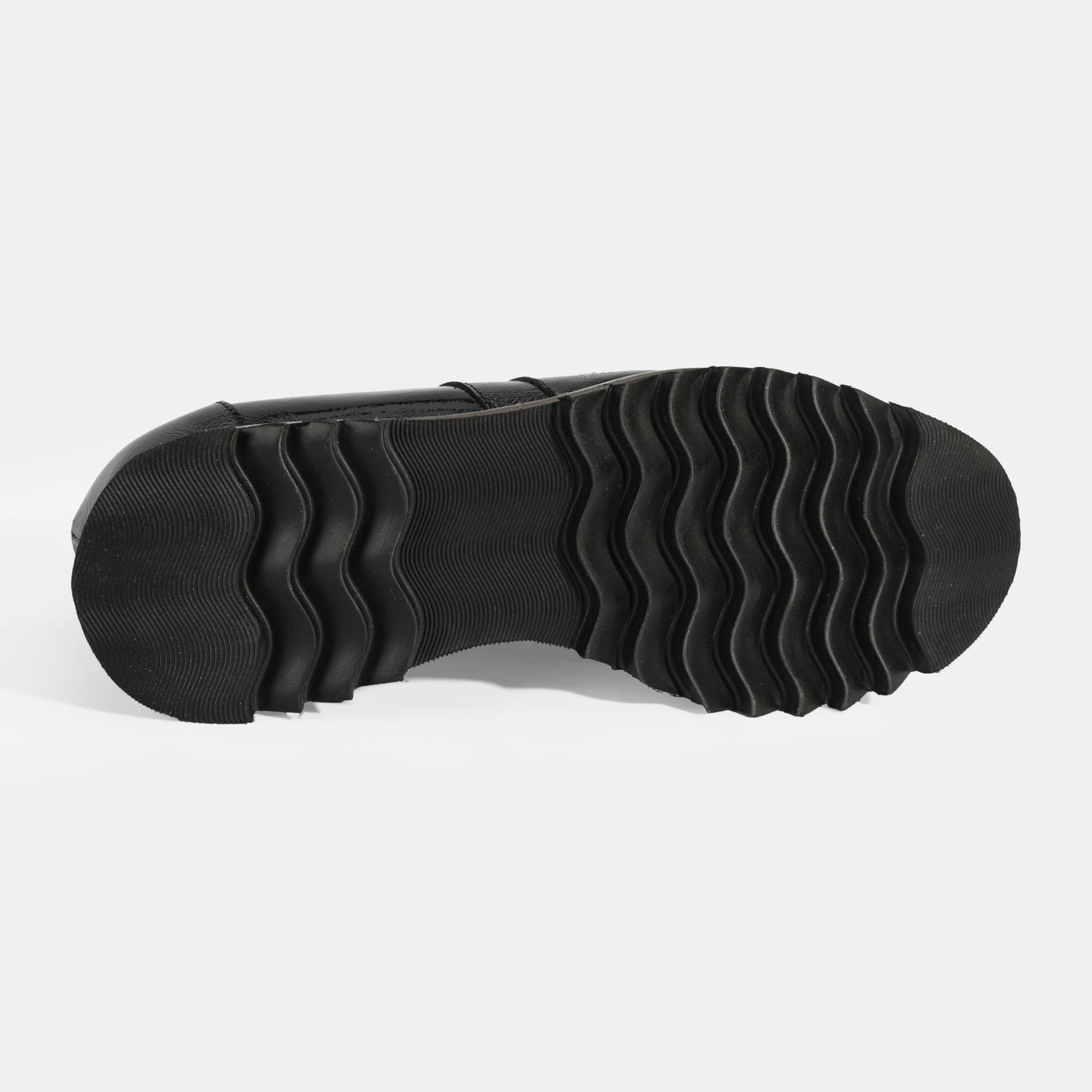 Luca Grossi Kadın Siyah Bağcıklı Rugan Spor Ayakkabı