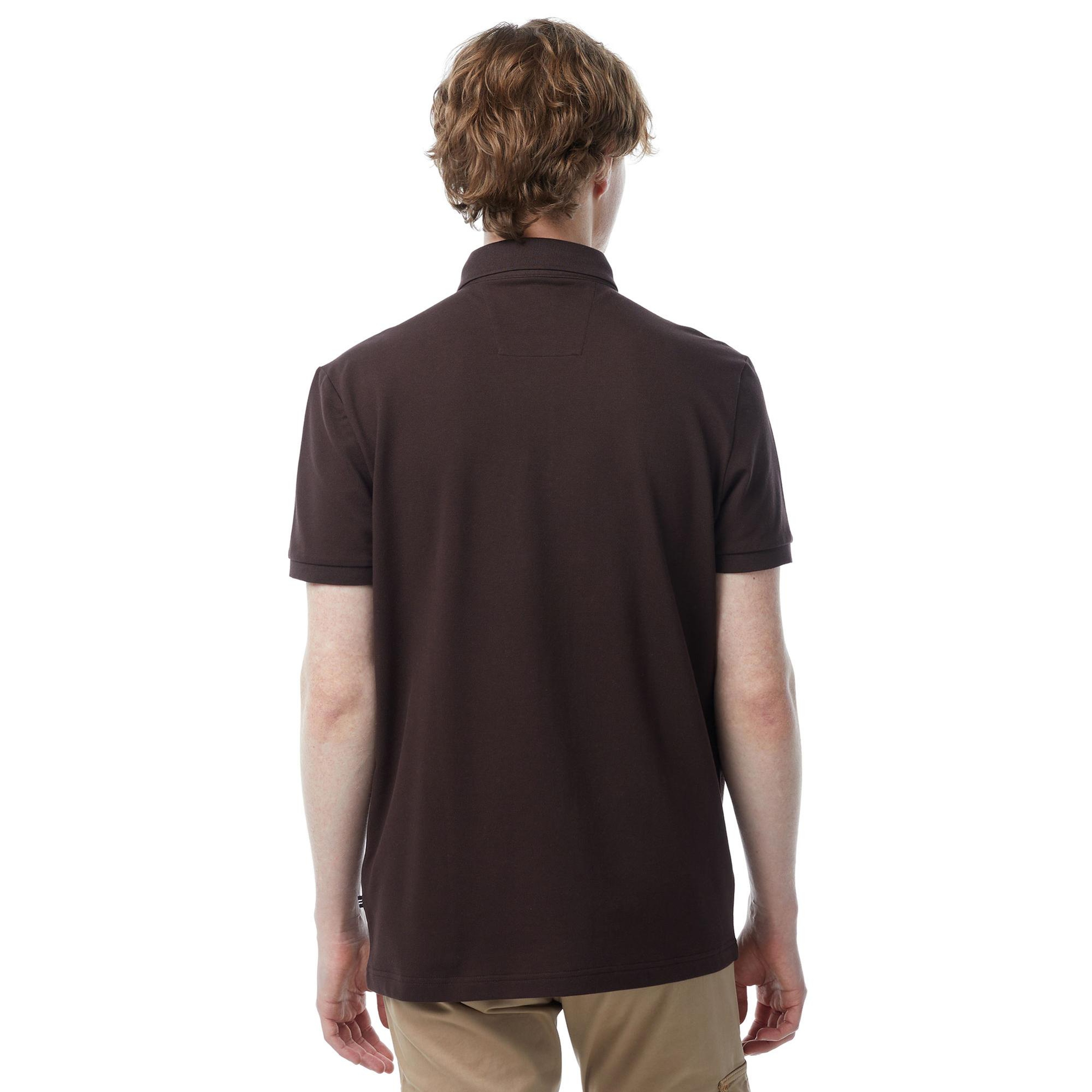 Nautica Erkek Kahverengi Slim Fit Kısa Kollu Polo Yaka T-Shirt
