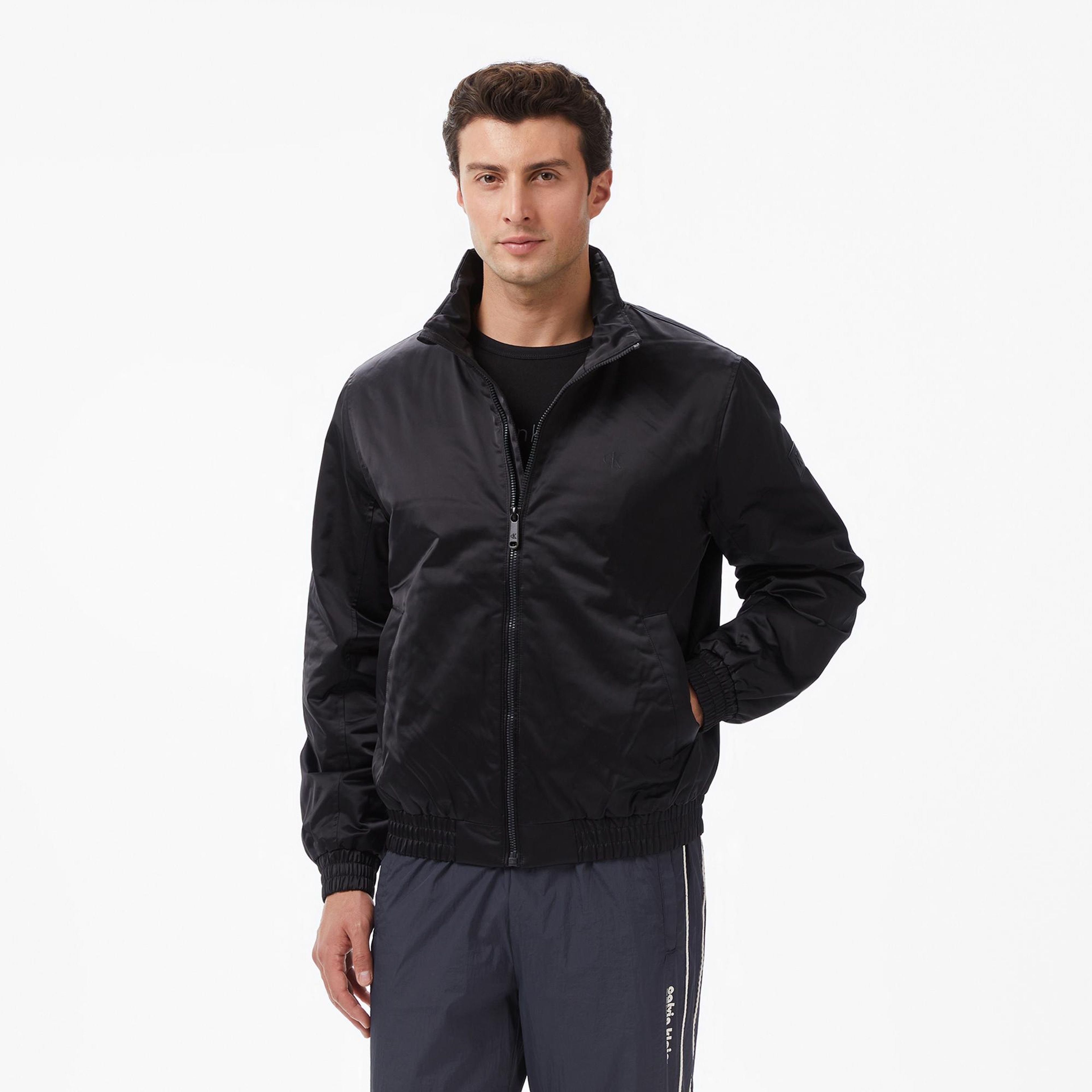 Calvin Klein Padded Harrington Erkek Siyah Ceket