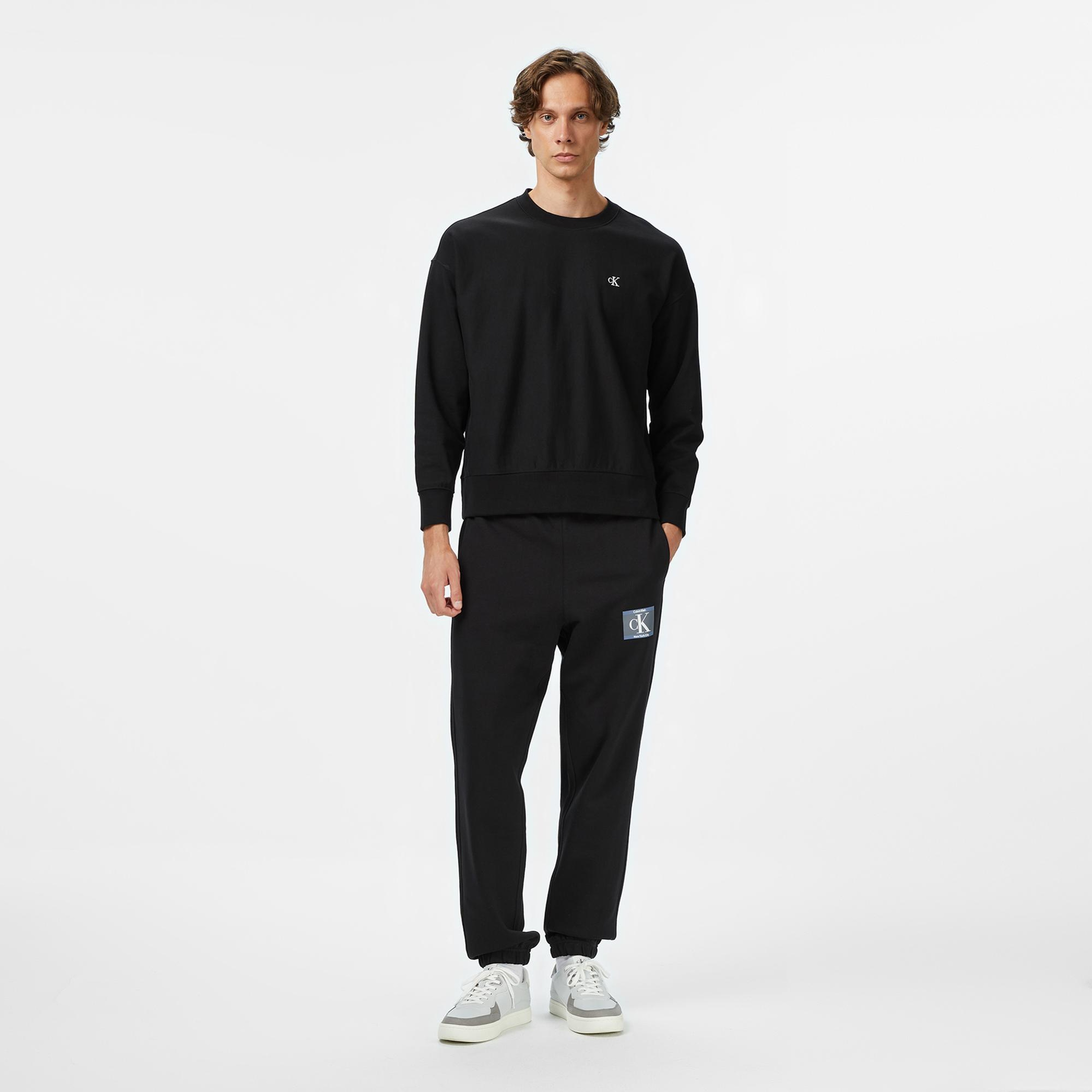 Calvin Klein Terry Graphic Jogger Erkek Siyah Eşofman Altı