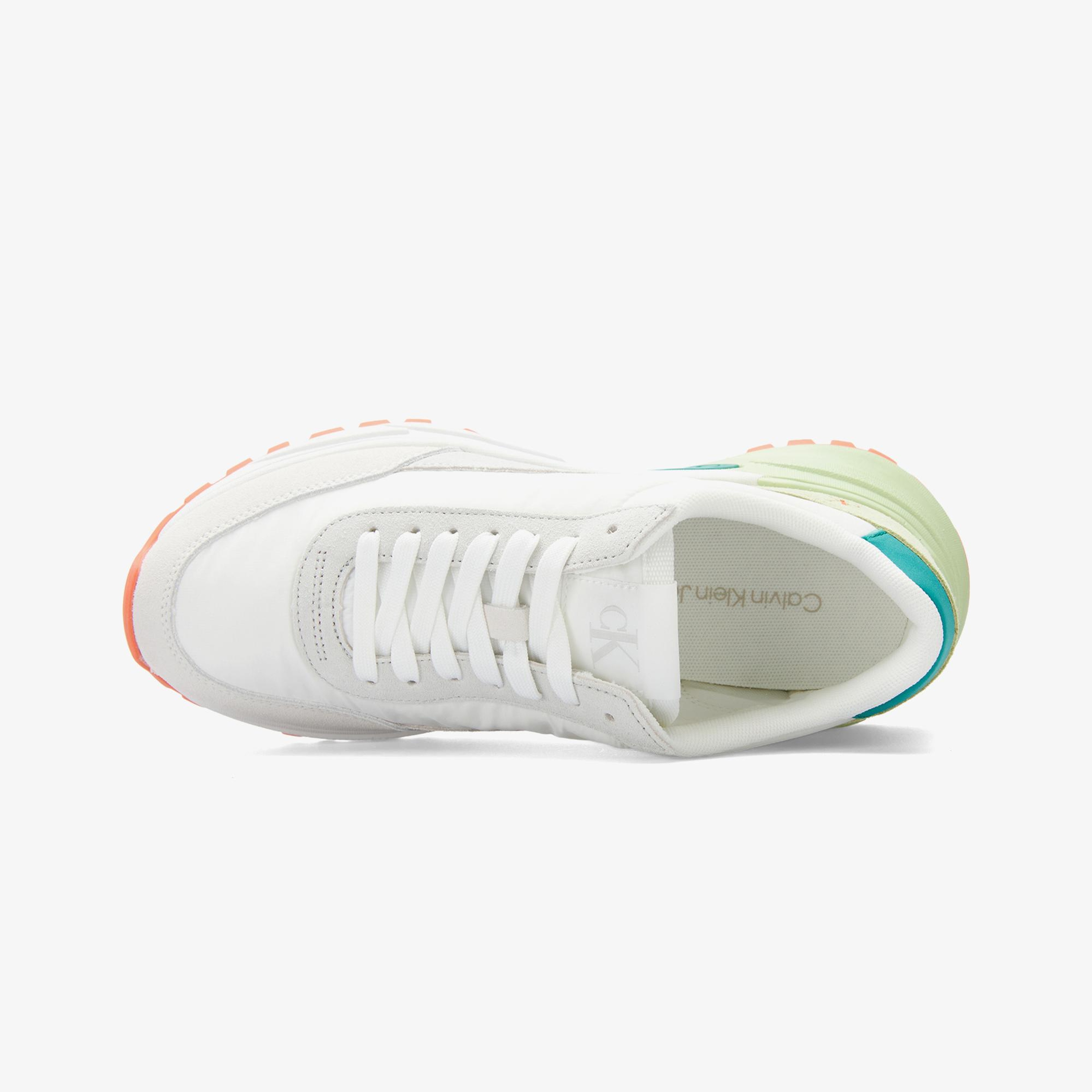 Calvin Klein Hike Runner Nylon Mix Kadın Beyaz Sneaker