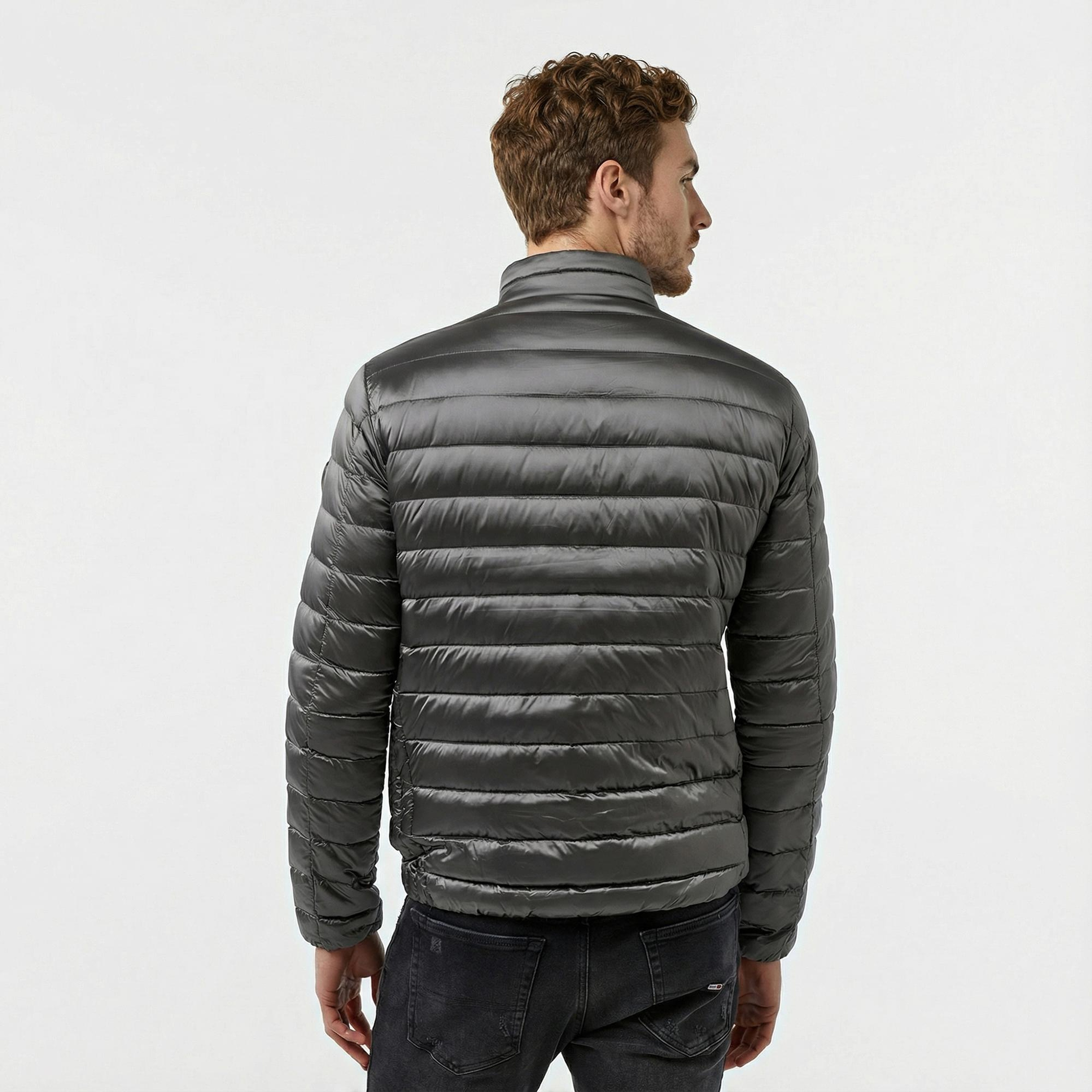 Guess Light Packable Reald Fine Erkek Gri Mont