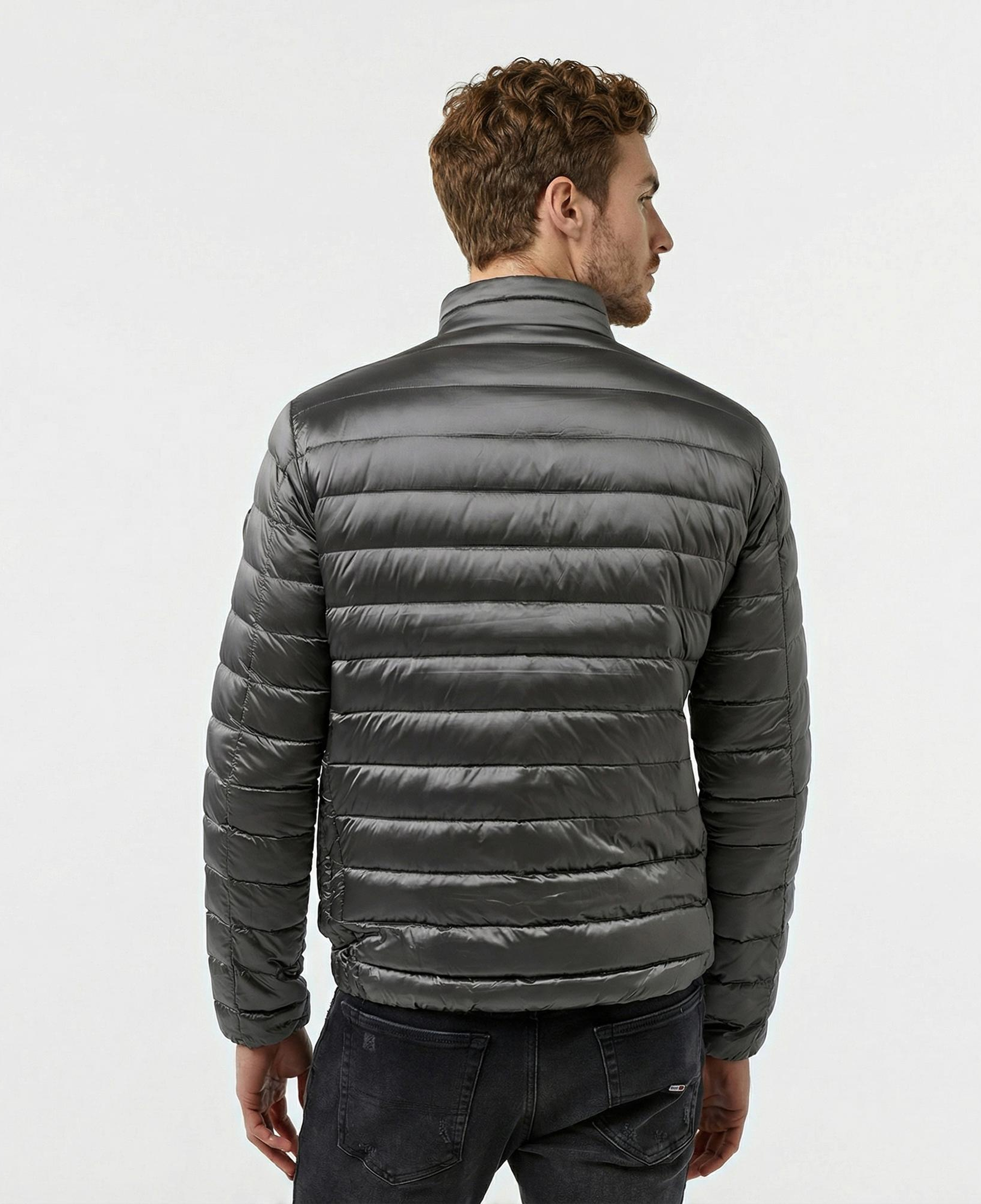 Guess Light Packable Reald Fine Erkek Gri Mont