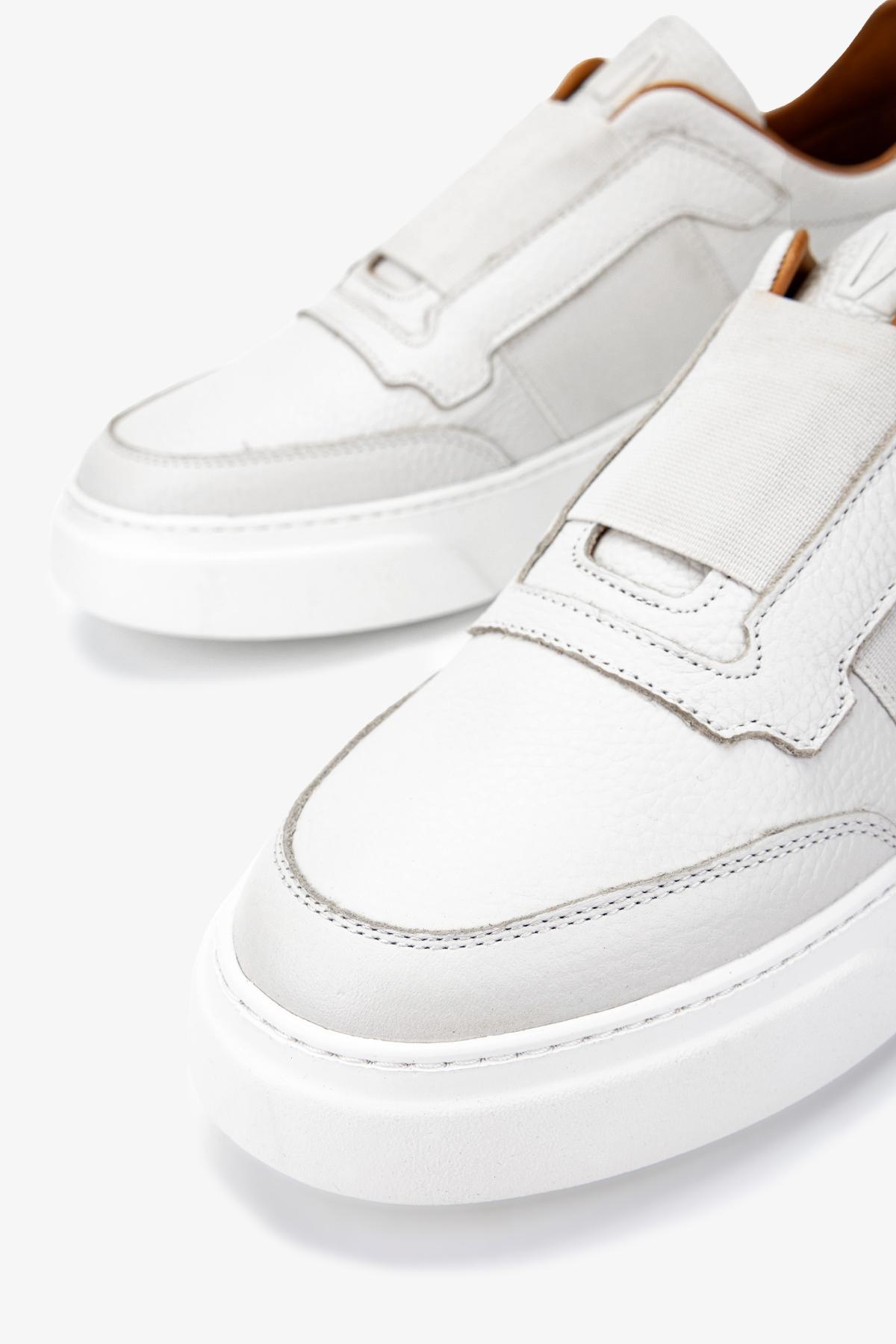 Valmenti Erkek Hakiki Deri Beyaz Sneakers & Spor Ayakkabı