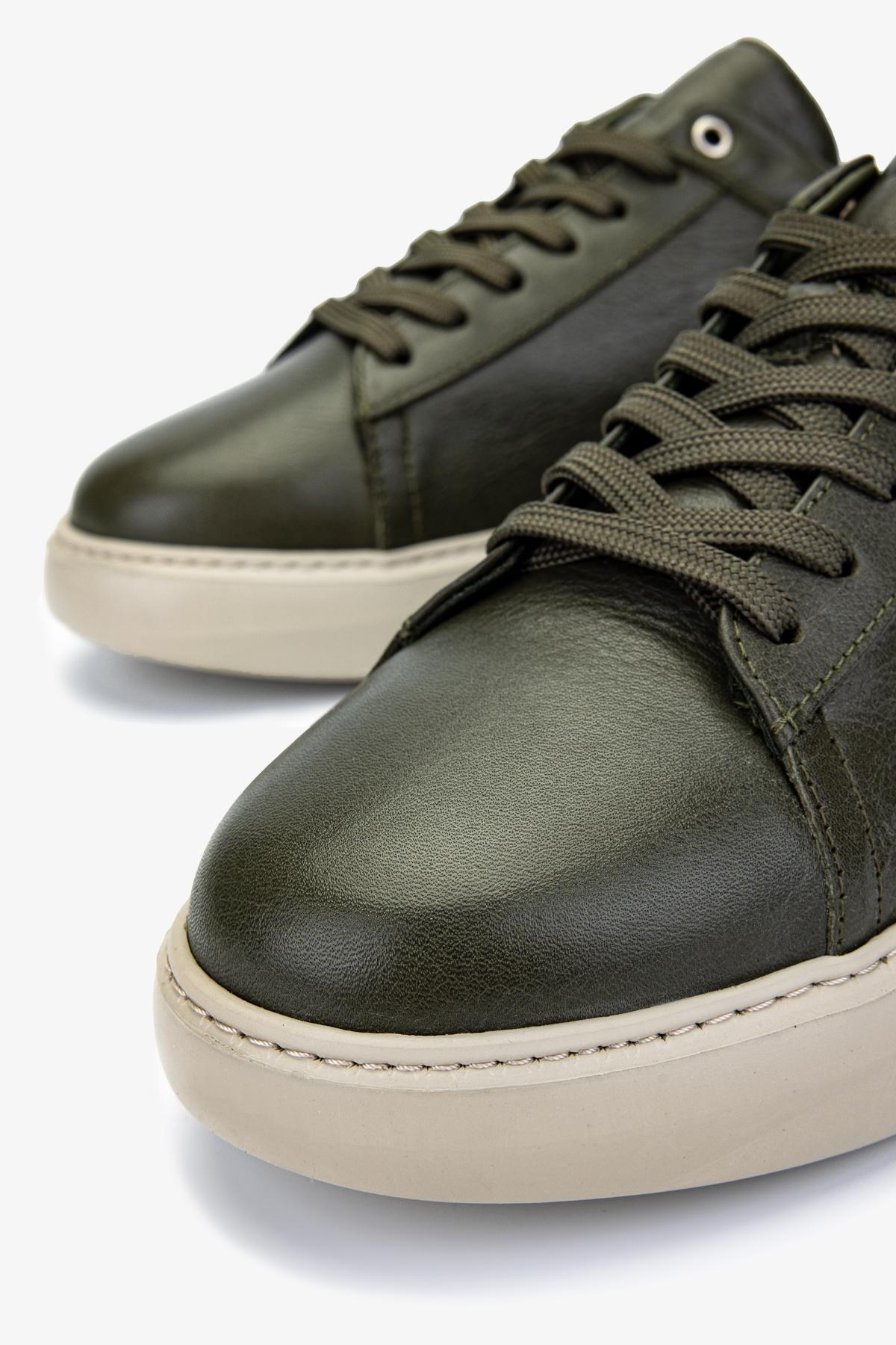 Valmenti Erkek Hakiki Deri Yeşil Sneakers & Spor Ayakkabı