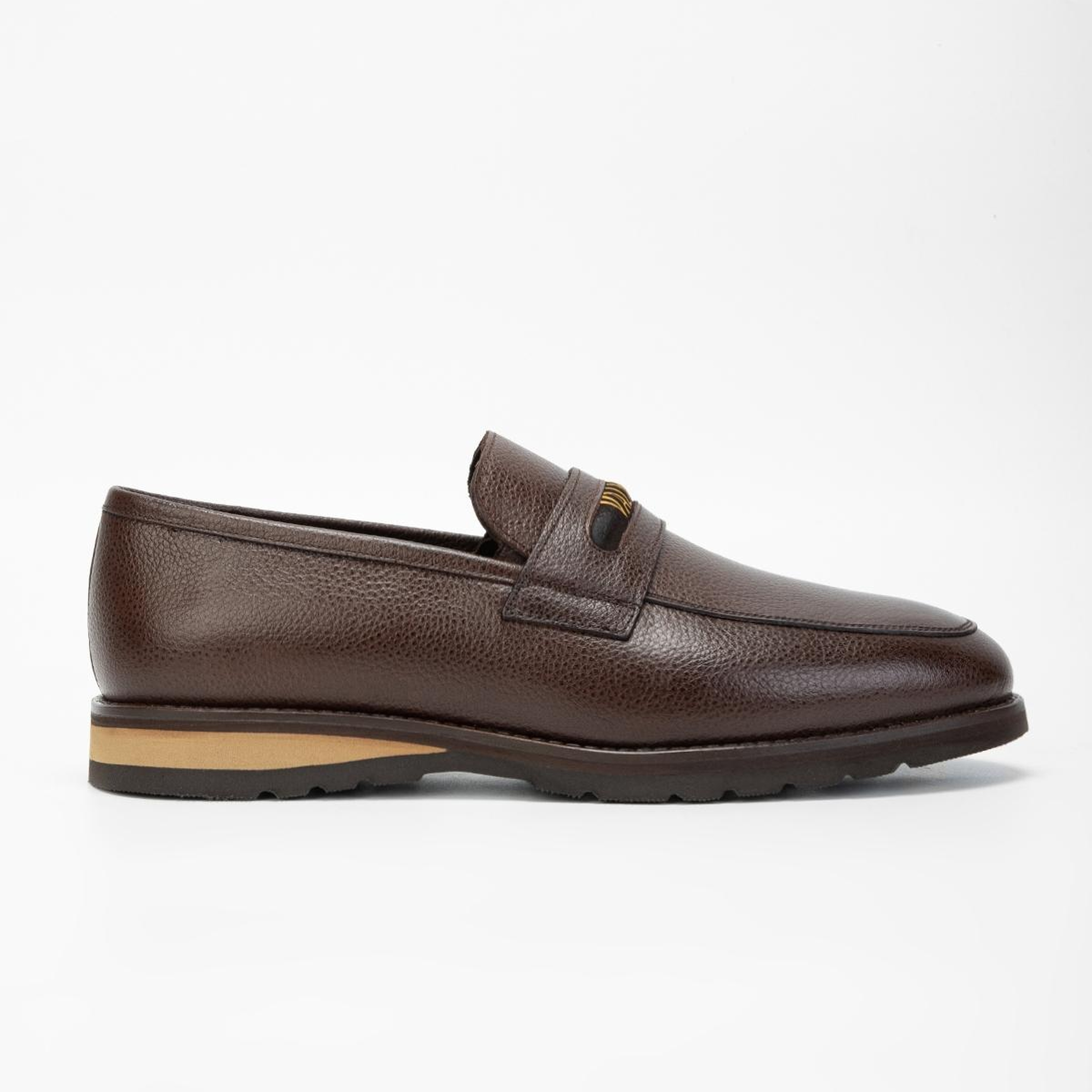 Valmenti Erkek Hakiki Deri Kahverengi Loafer Ayakkabı