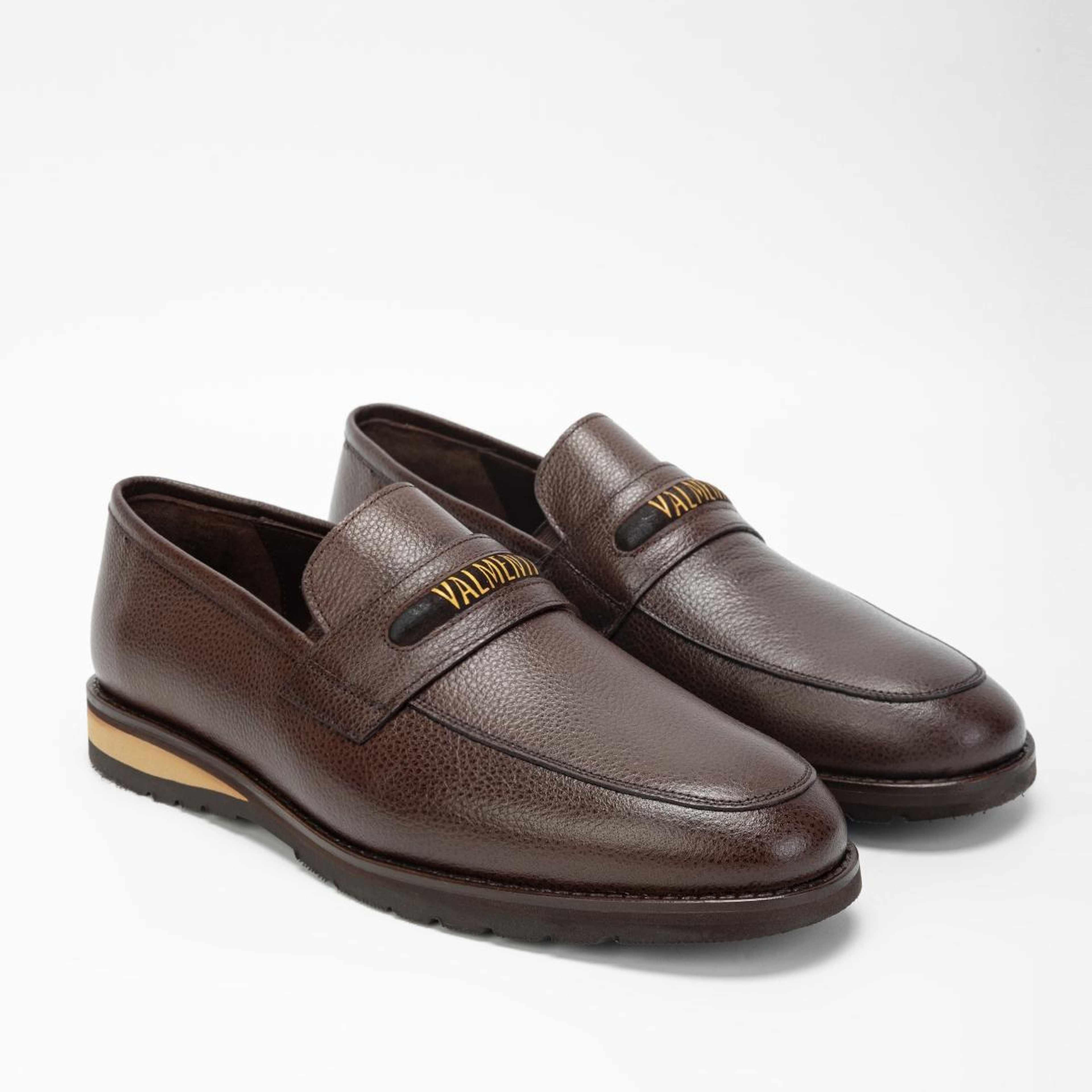 Valmenti Erkek Hakiki Deri Kahverengi Loafer Ayakkabı