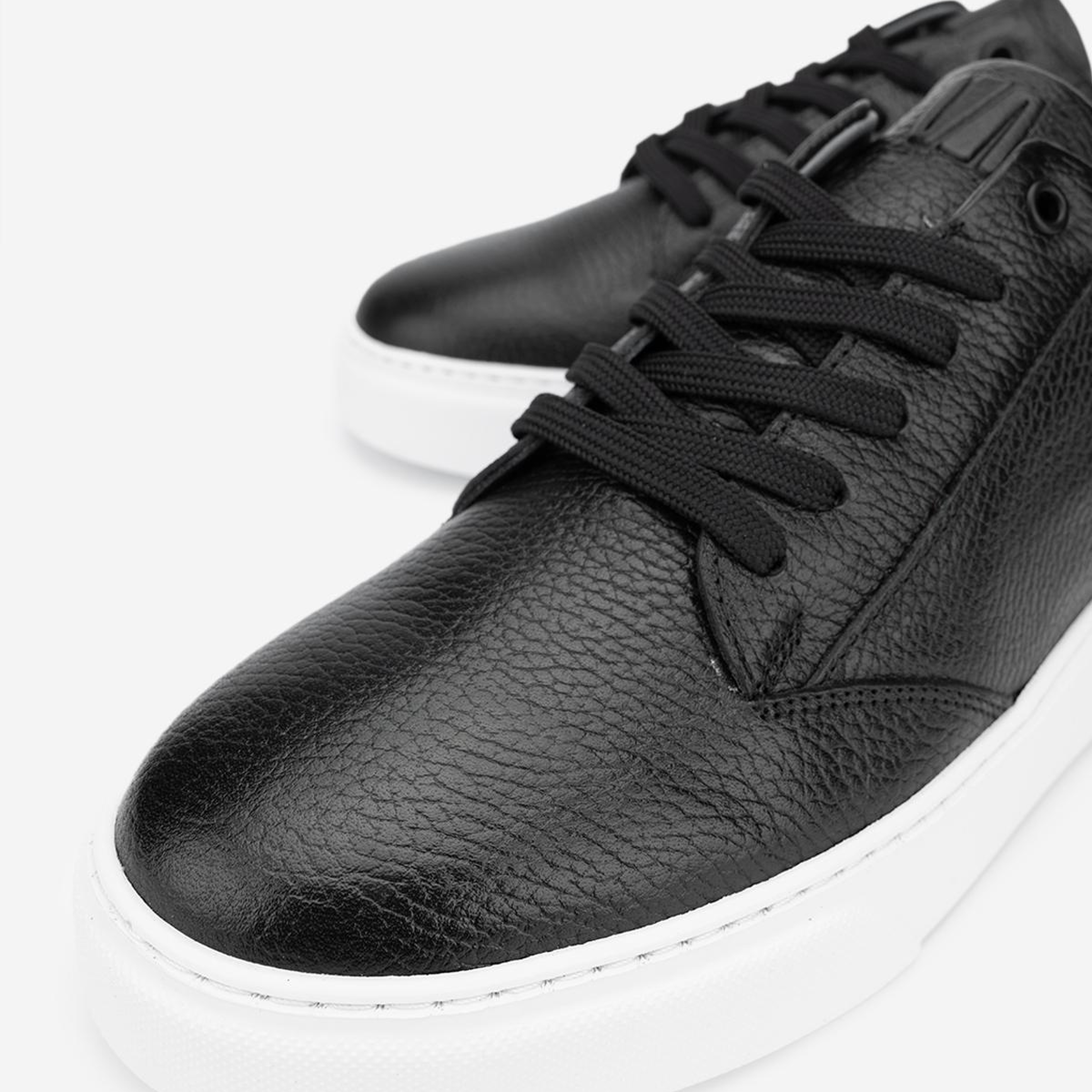 Valmenti Erkek Hakiki Deri Siyah Floter Sneakers & Spor Ayakkabı