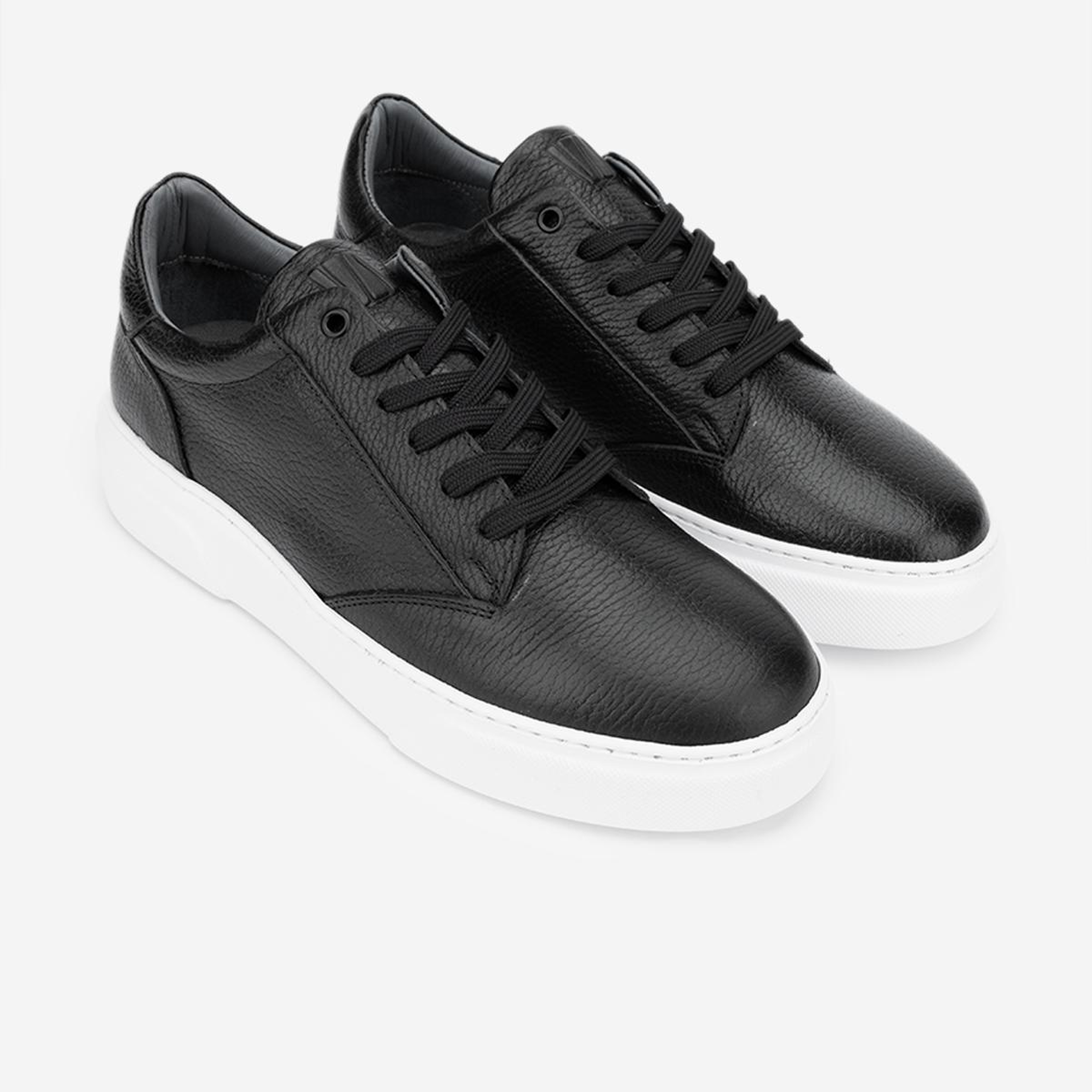 Valmenti Erkek Hakiki Deri Siyah Floter Sneakers & Spor Ayakkabı