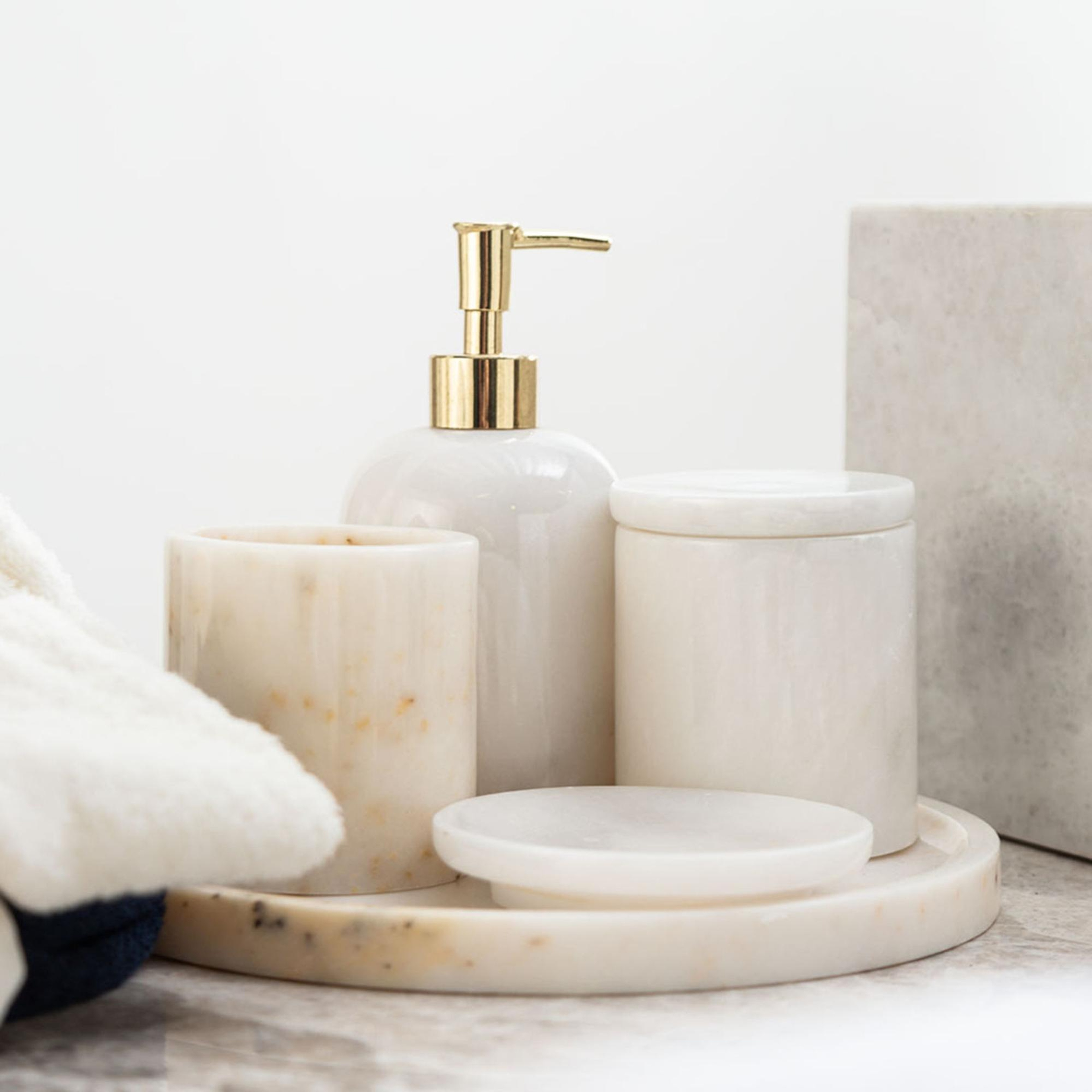 MARBLE BEYAZ 5'Lİ BANYO SETİ