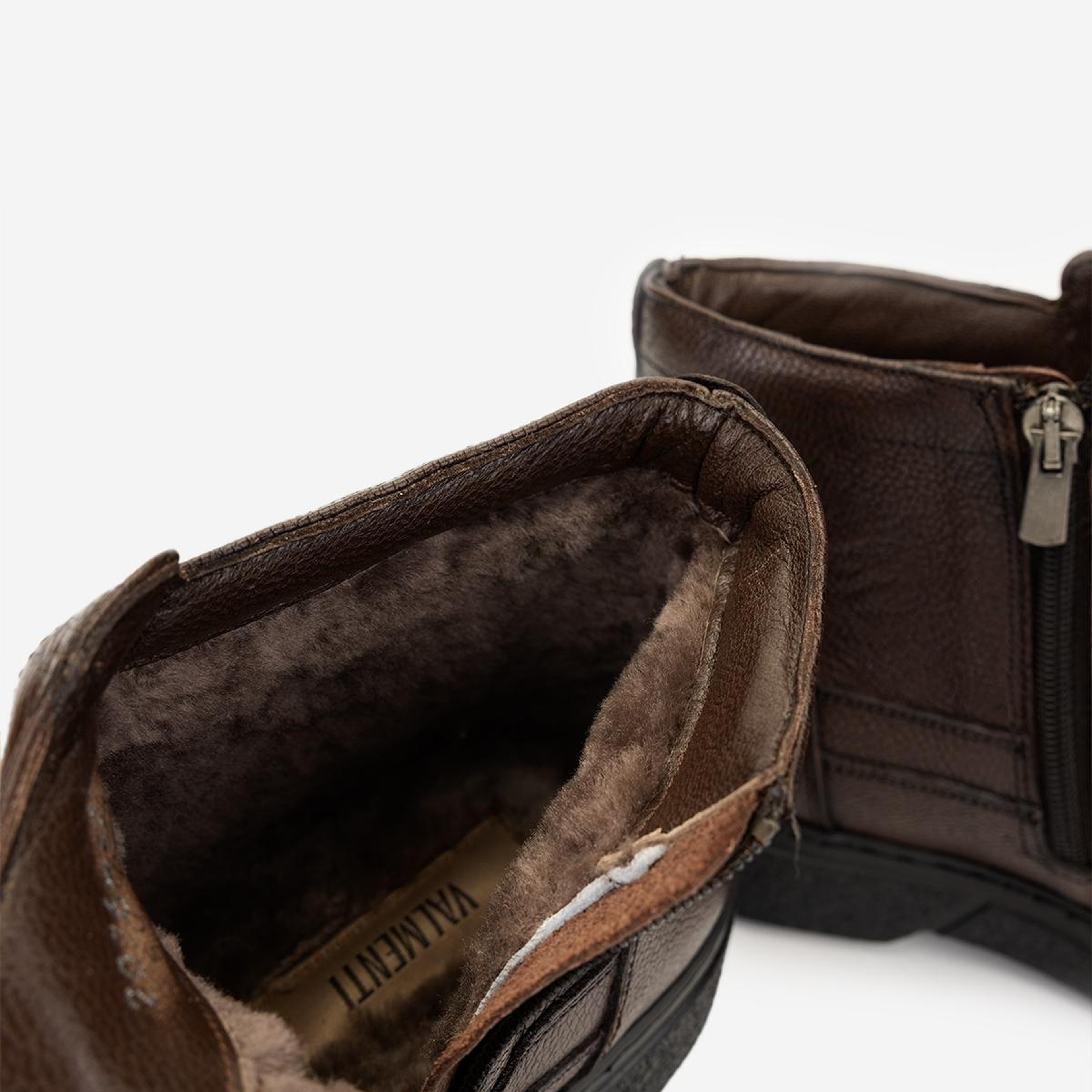 Valmenti Erkek Hakiki Deri Kahverengi Casual Bot