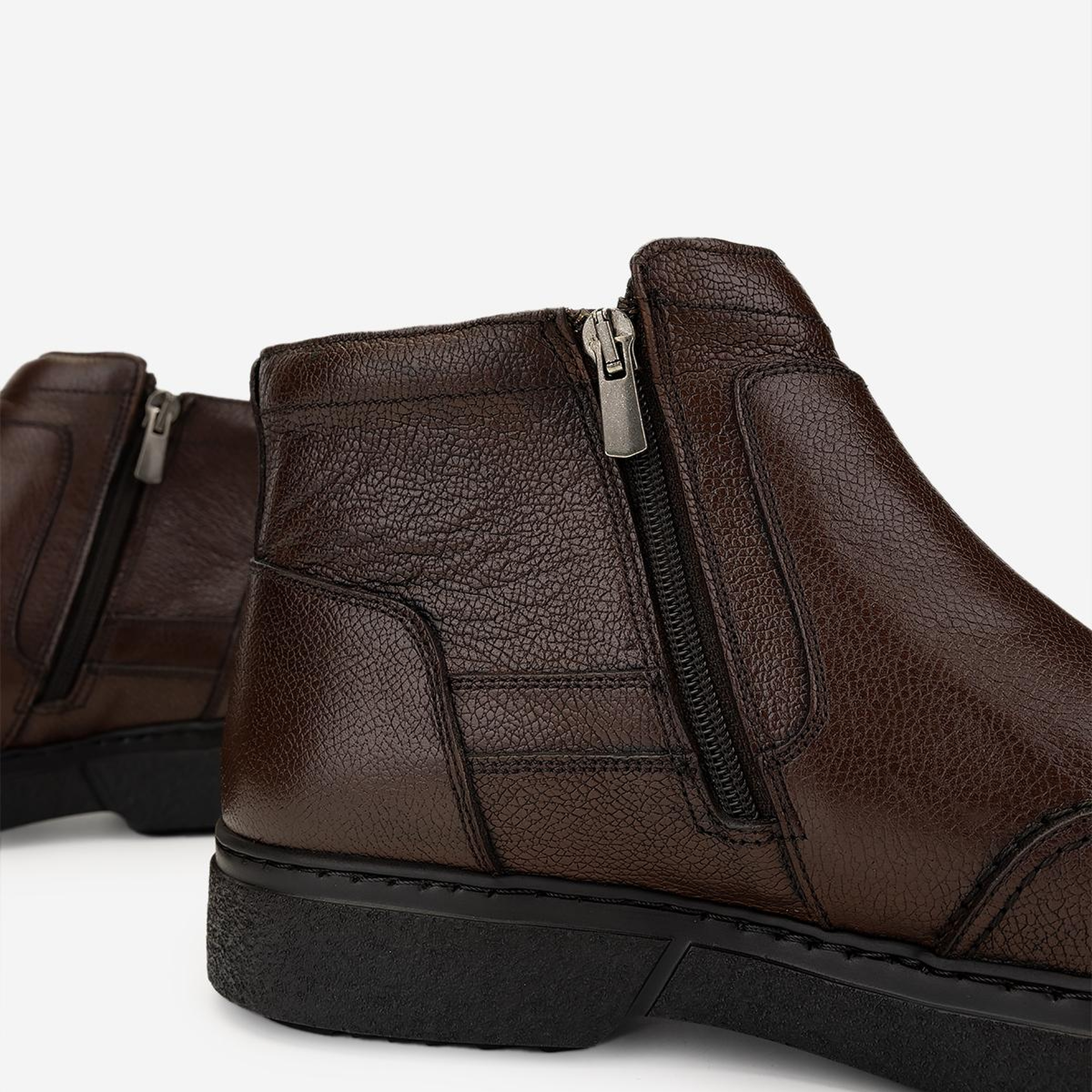 Valmenti Erkek Hakiki Deri Kahverengi Casual Bot