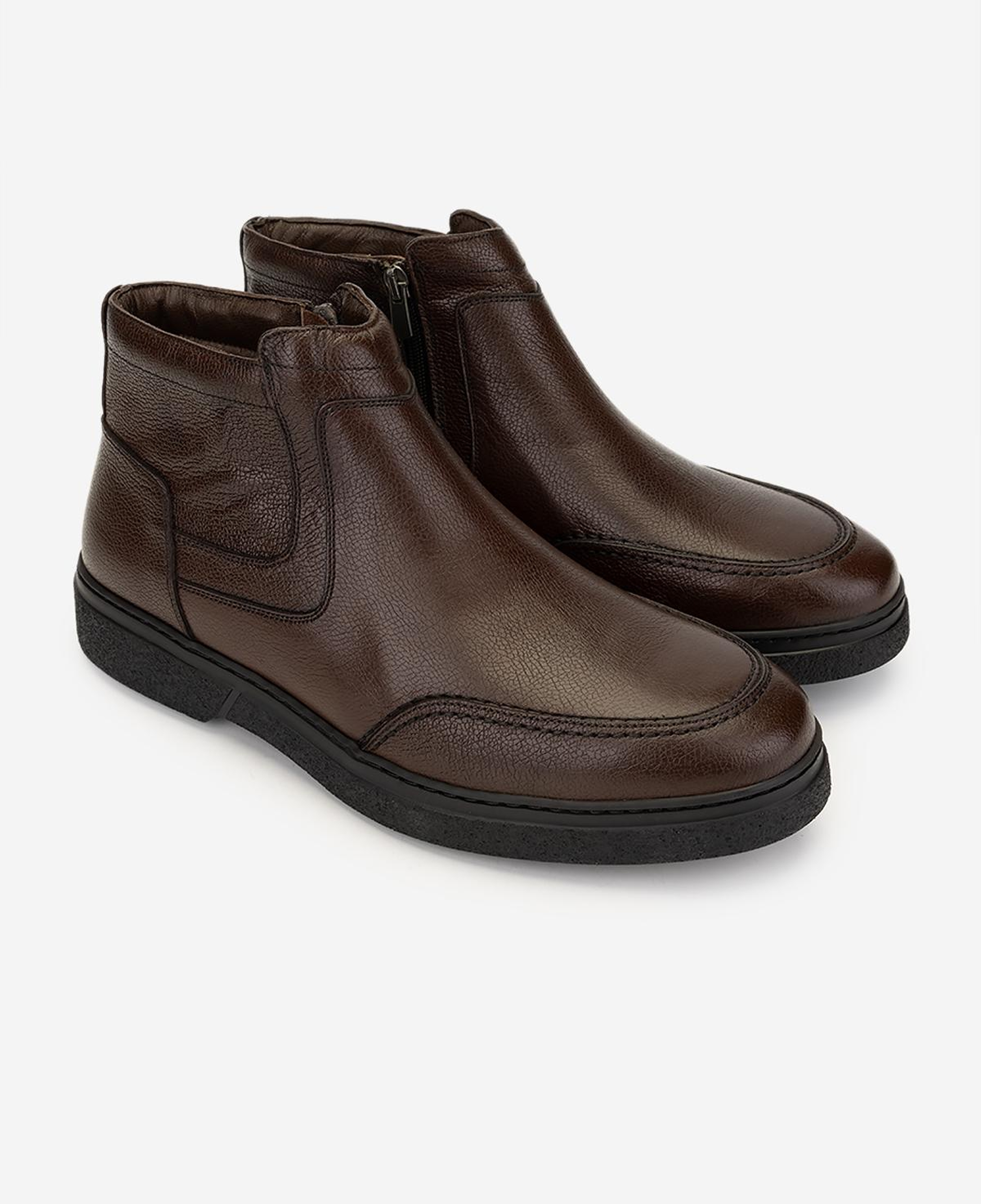 Valmenti Erkek Hakiki Deri Kahverengi Casual Bot