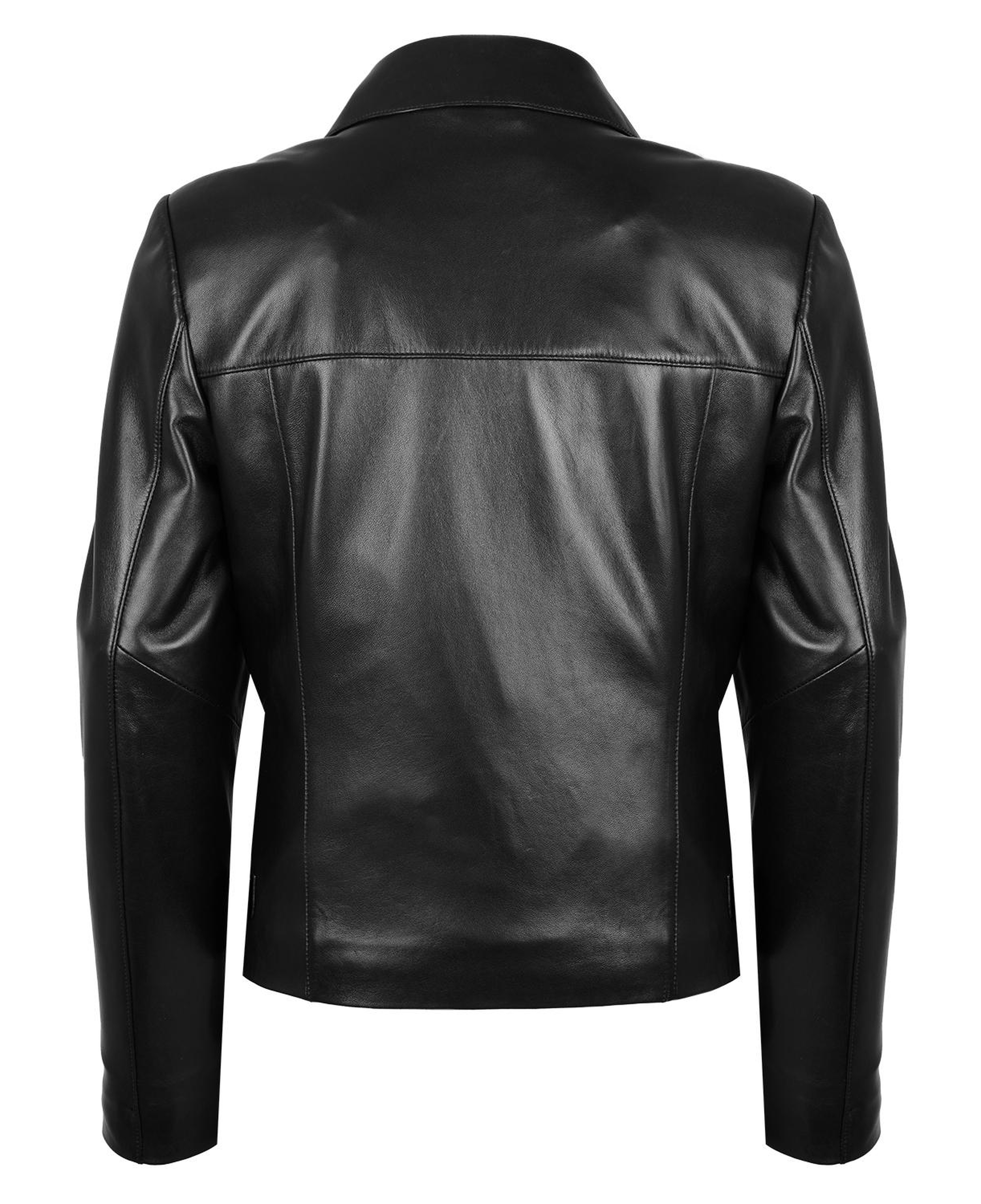 Ayunli Siyah Kadın Biker Deri Ceket