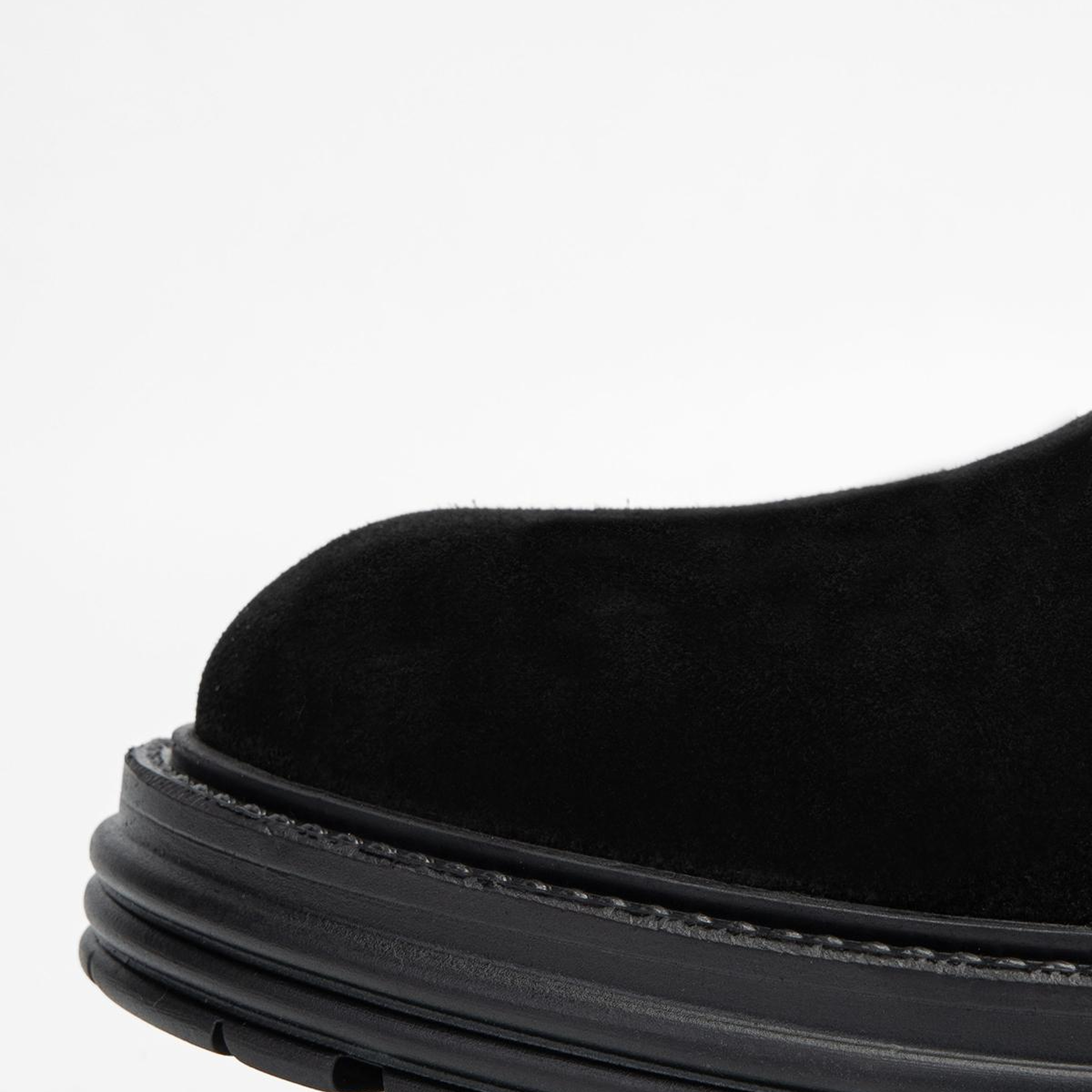 Valmenti Erkek Hakiki Deri Siyah Süet Casual Bot