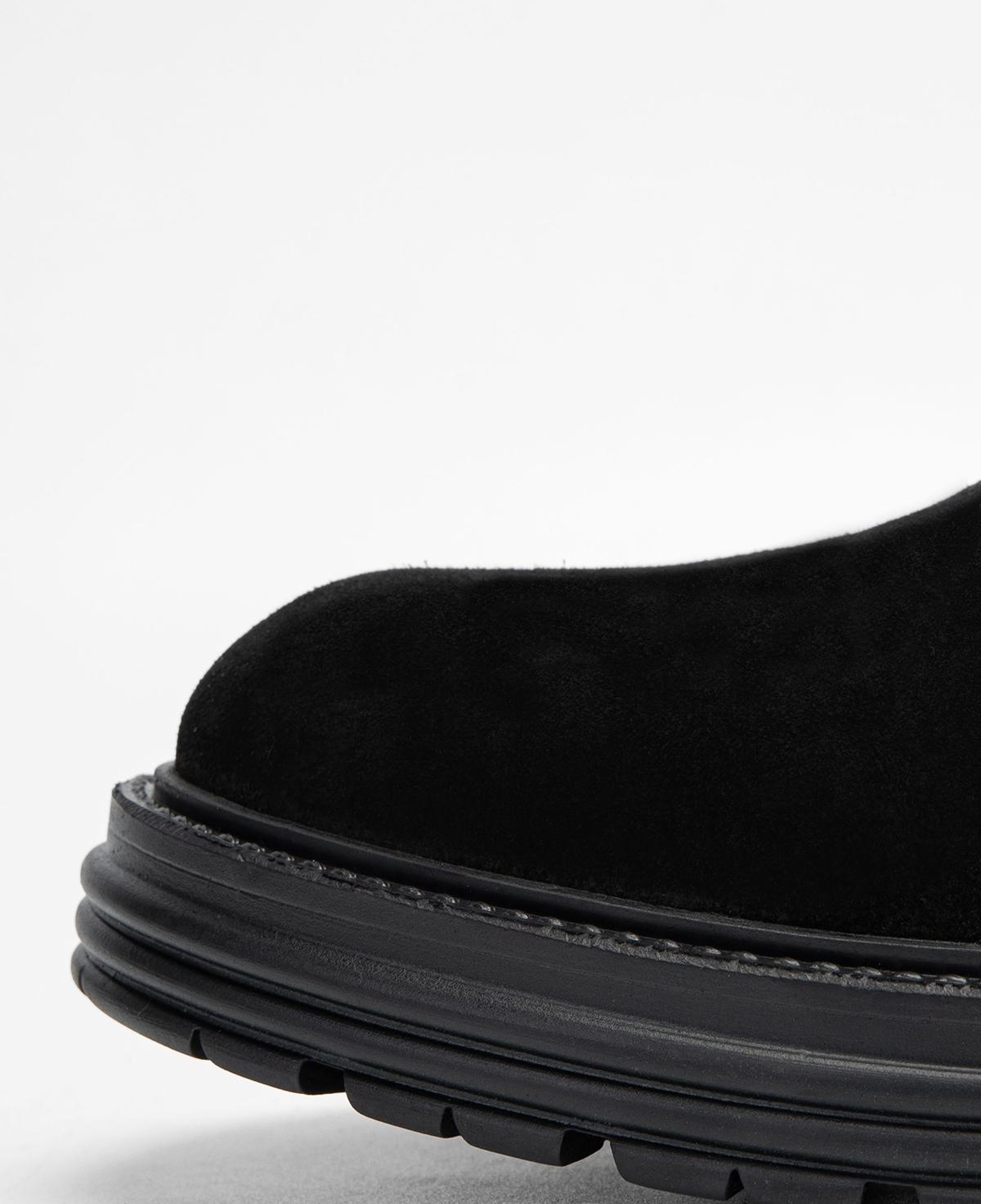 Valmenti Erkek Hakiki Deri Siyah Süet Casual Bot