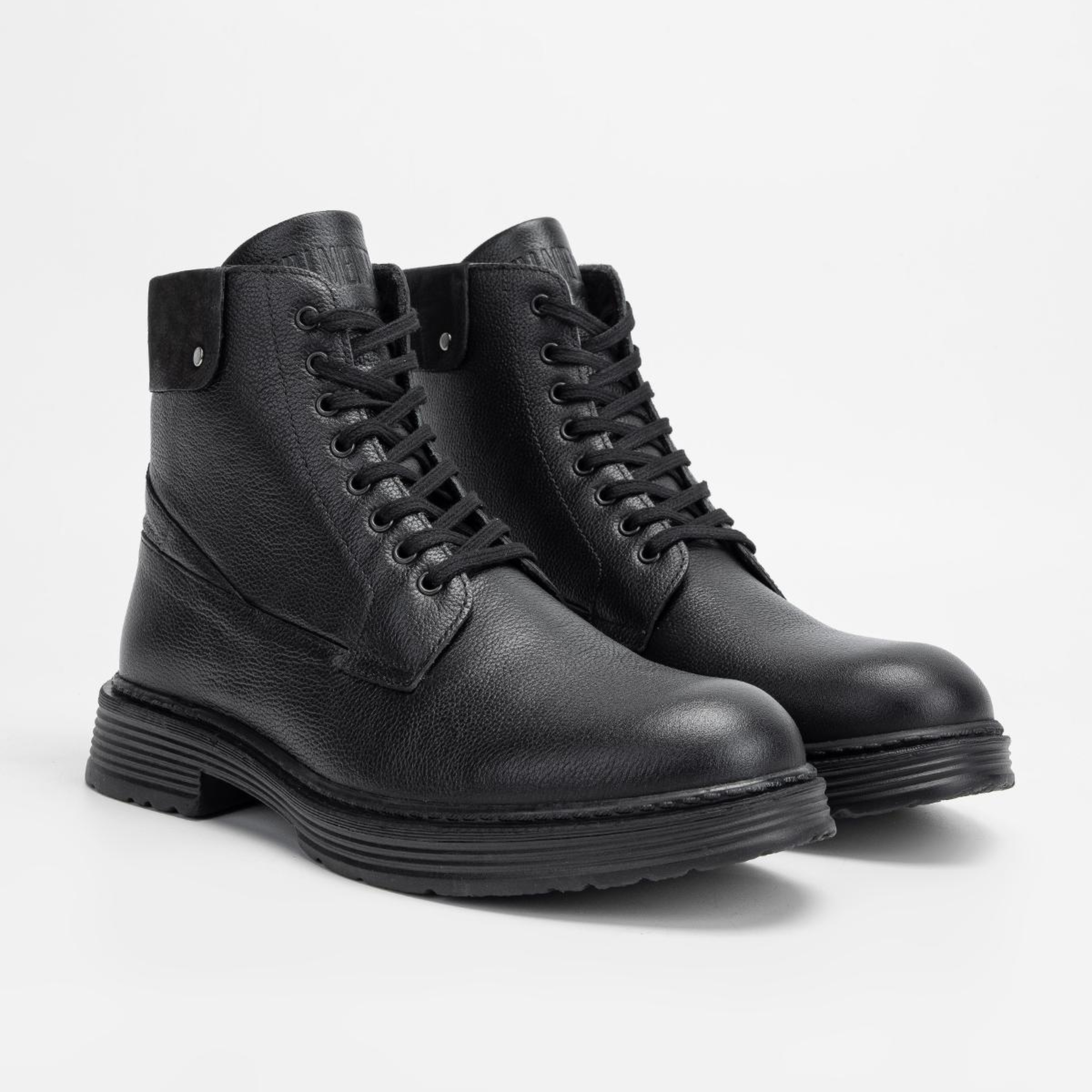 Valmenti Erkek Hakiki Deri Siyah Floter POSTAL Bot