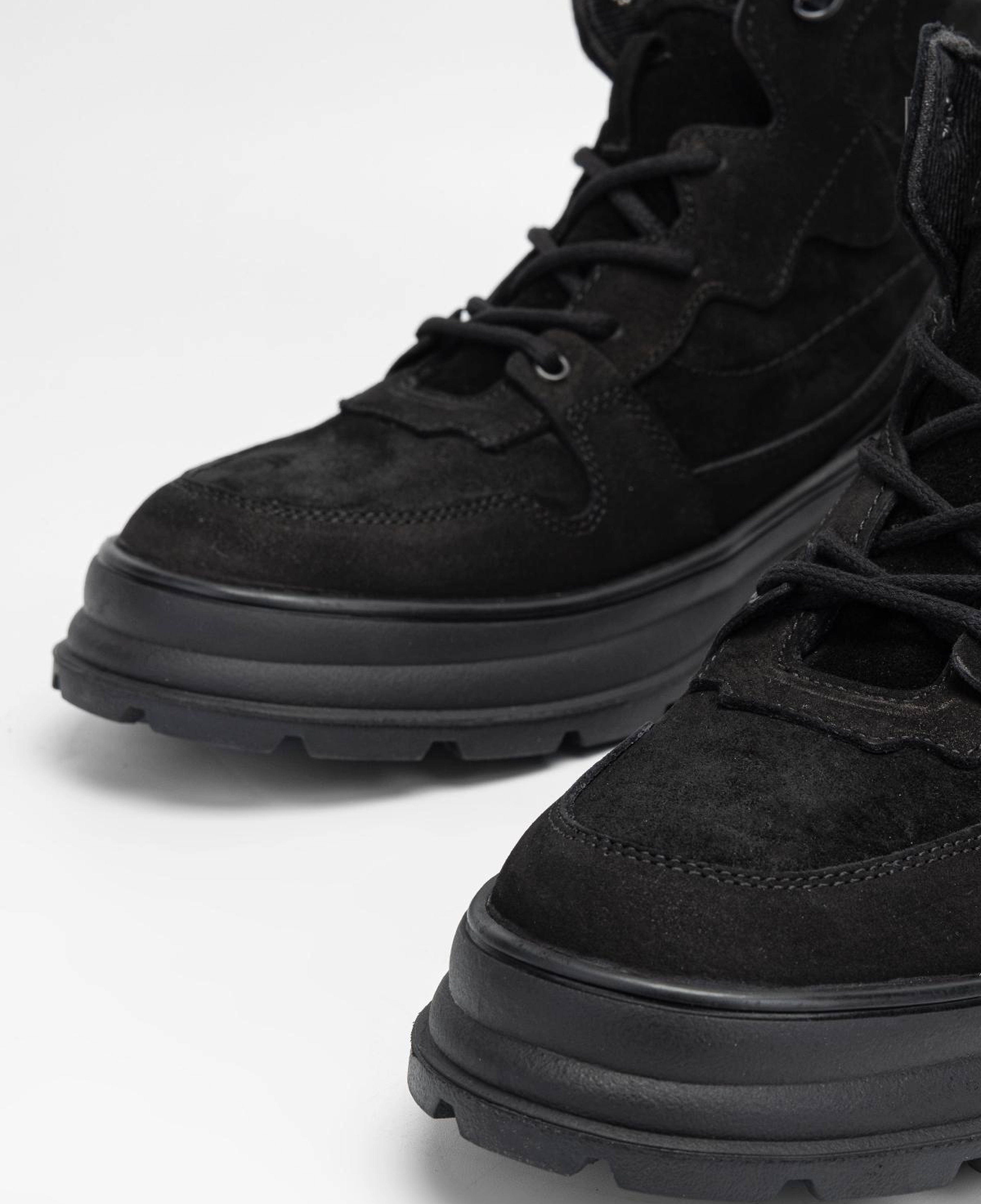 Valmenti Erkek Hakiki Deri Siyah Nubuk Casual Bot