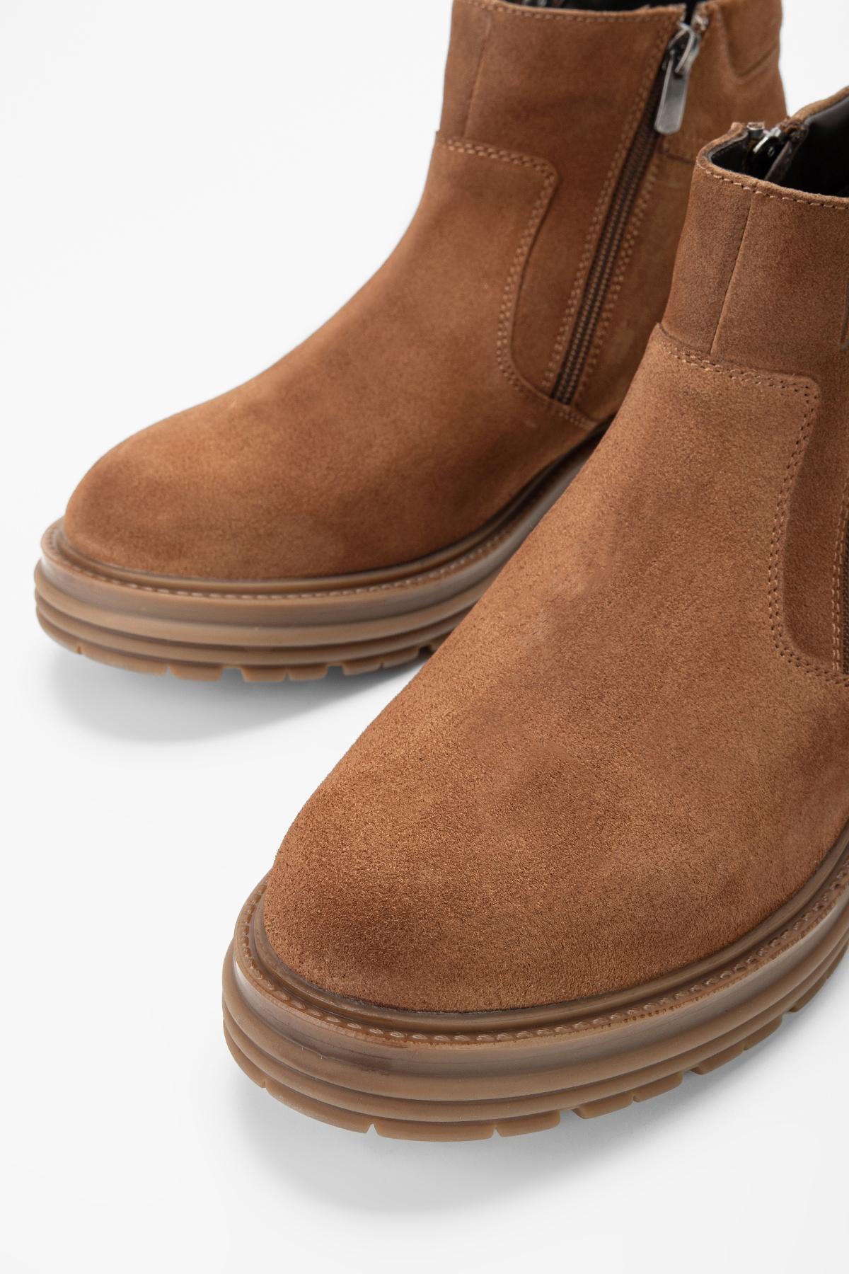 Valmenti Erkek Hakiki Deri Tarçın Casual Bot