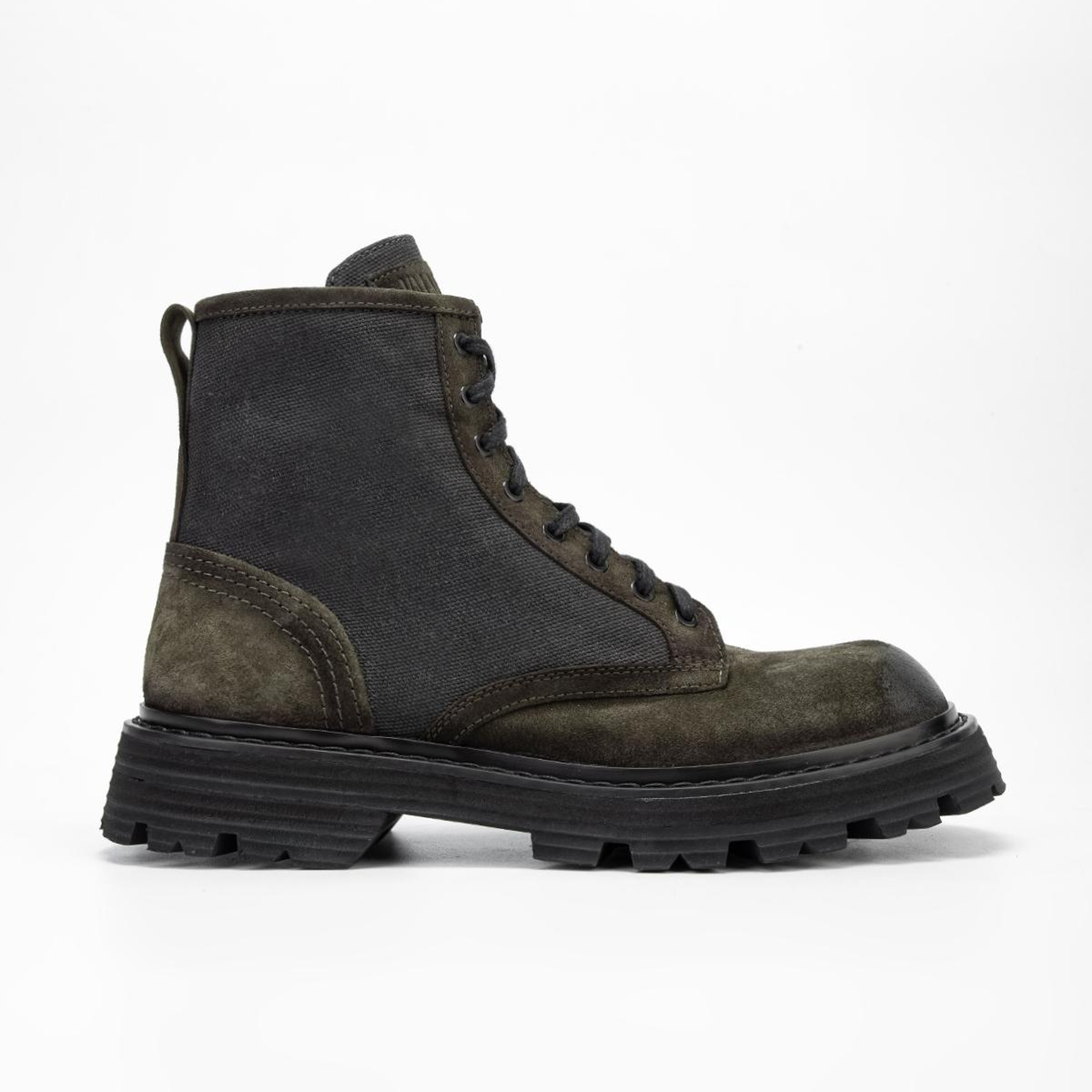 Valmenti Erkek Hakiki Deri Haki Süet Casual Bot