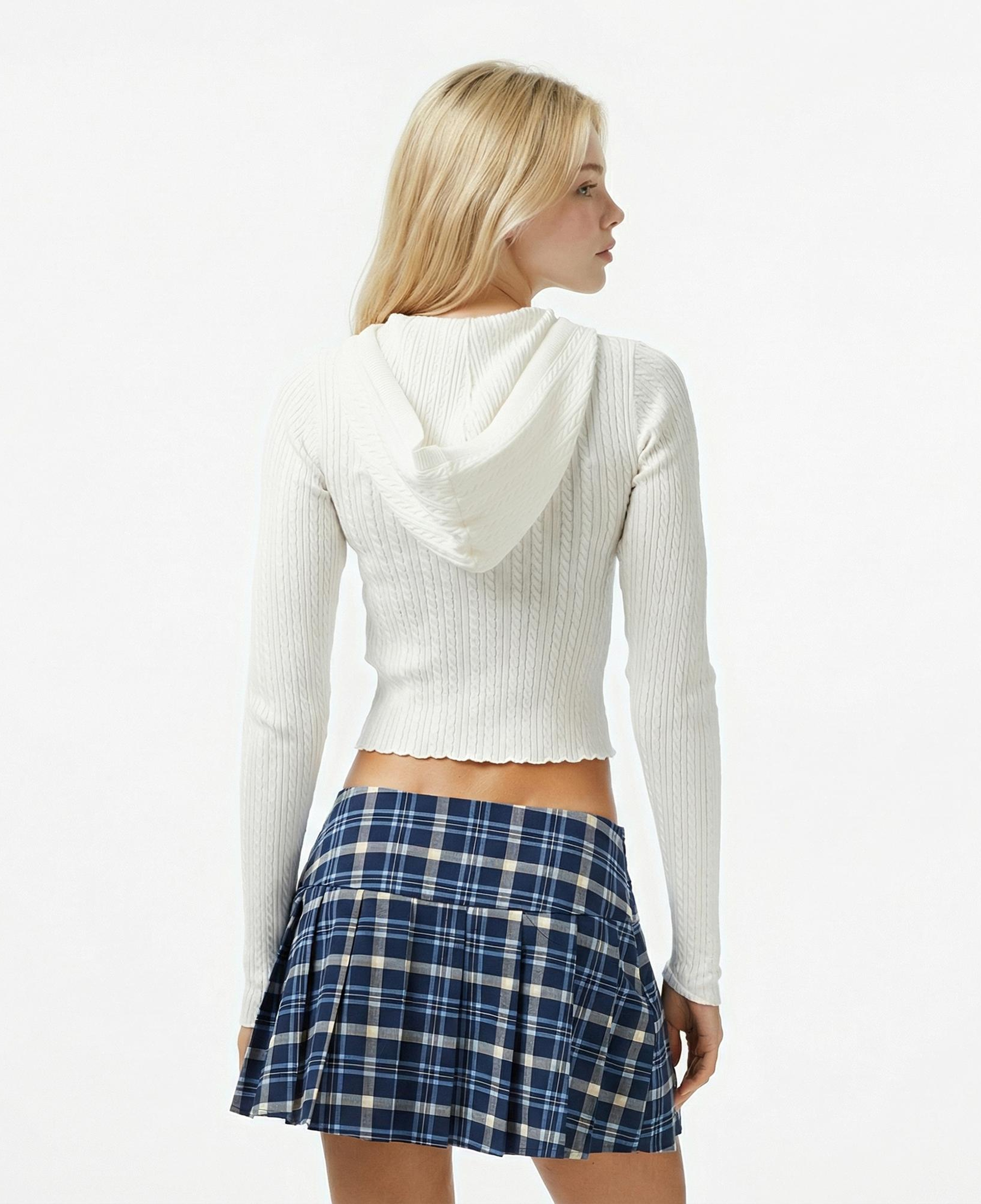 Tommy Jeans Essential Cardi Kadın Fermuarlı Beyaz Hırka