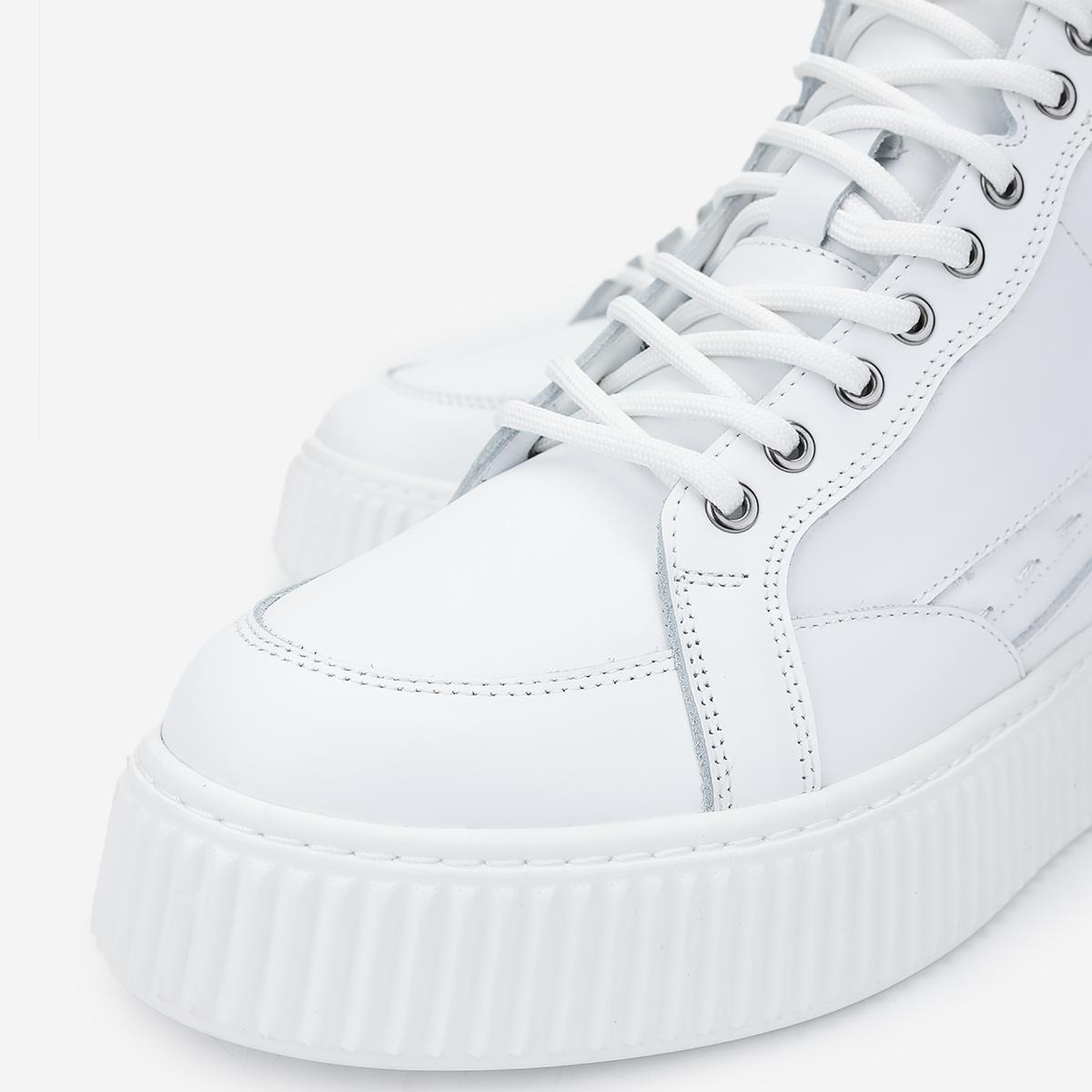 Valmenti Erkek Hakiki Deri Beyaz Casual Bot