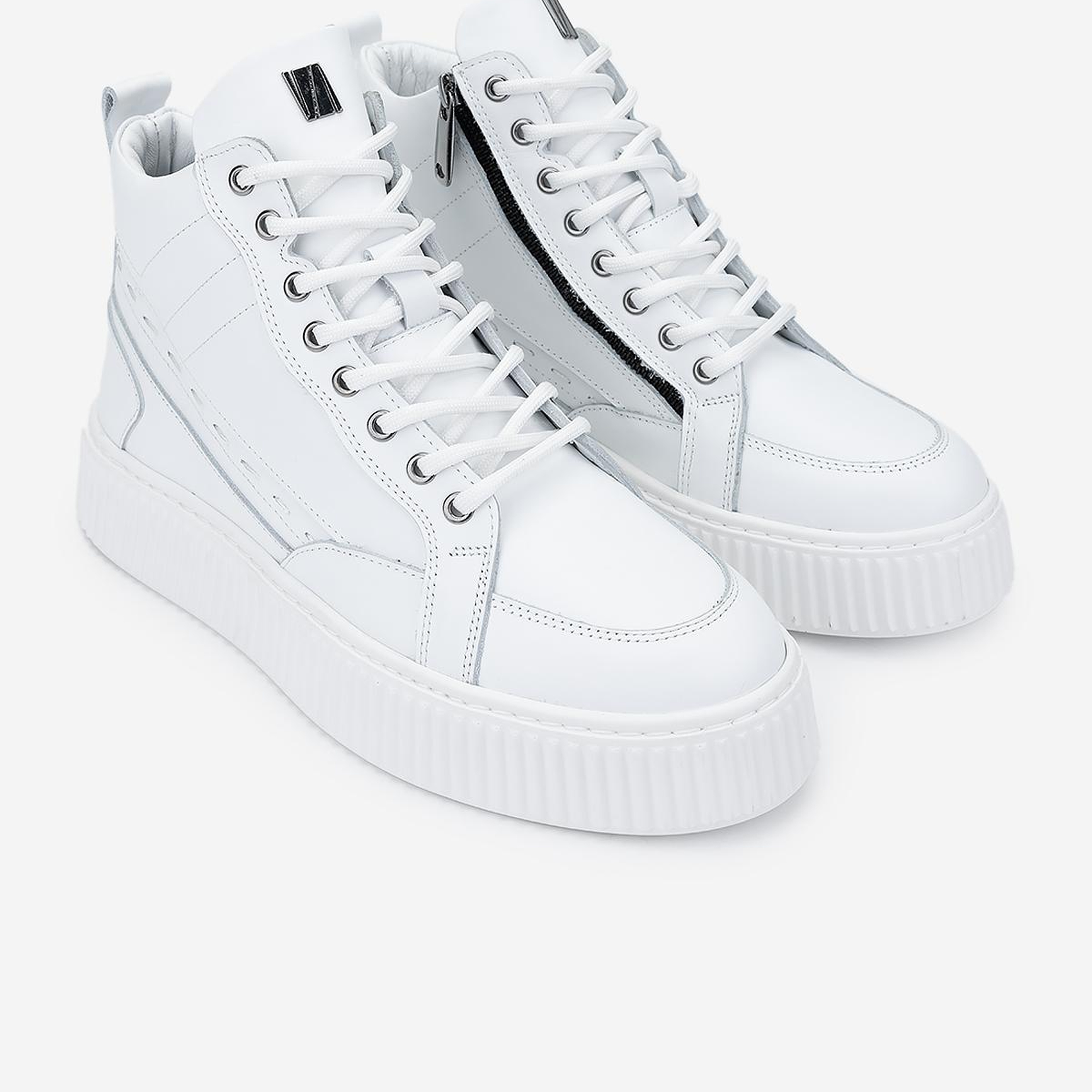 Valmenti Erkek Hakiki Deri Beyaz Casual Bot