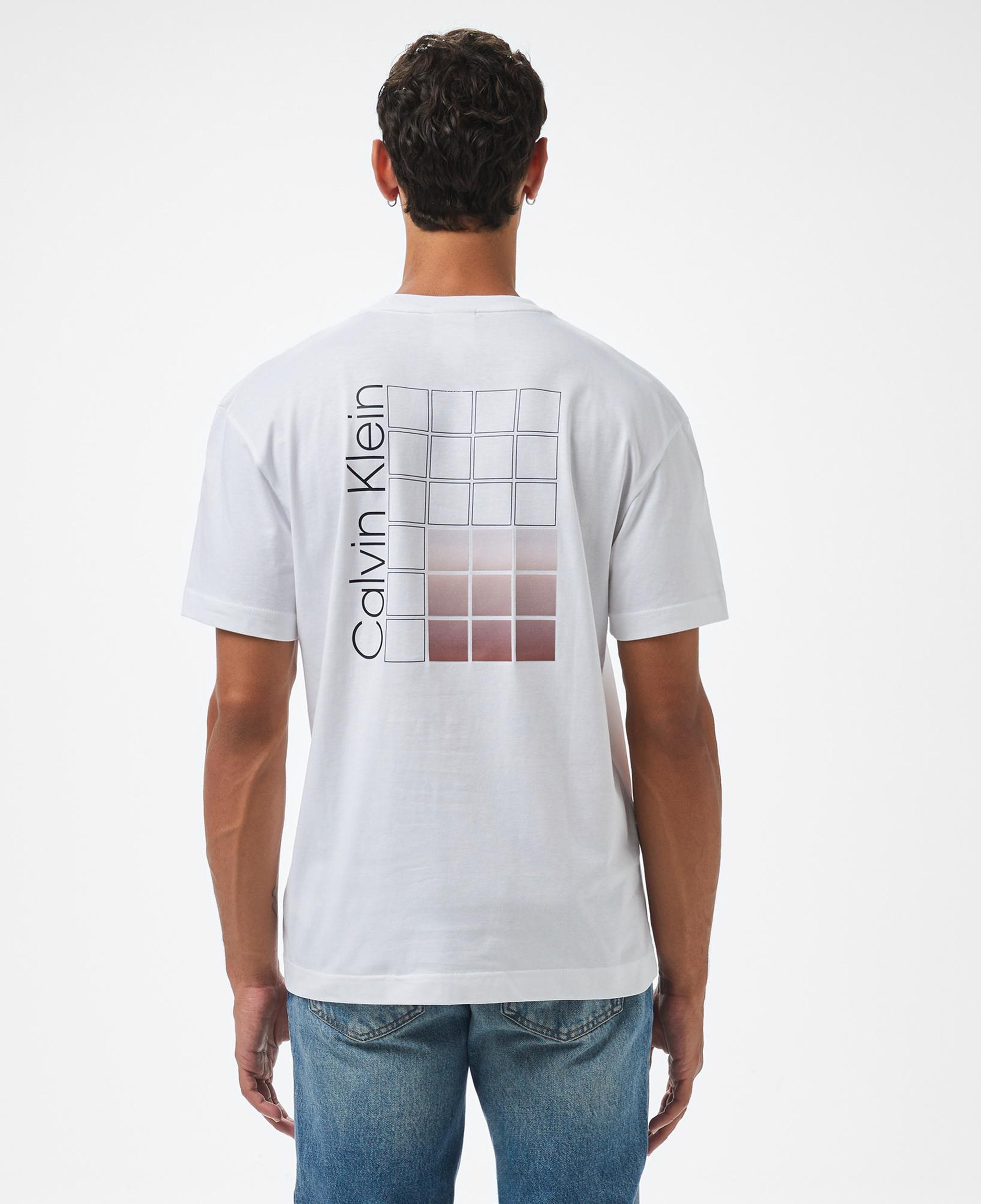 Calvin Klein Ombre Bonded Box Logo Erkek Beyaz T-Shirt