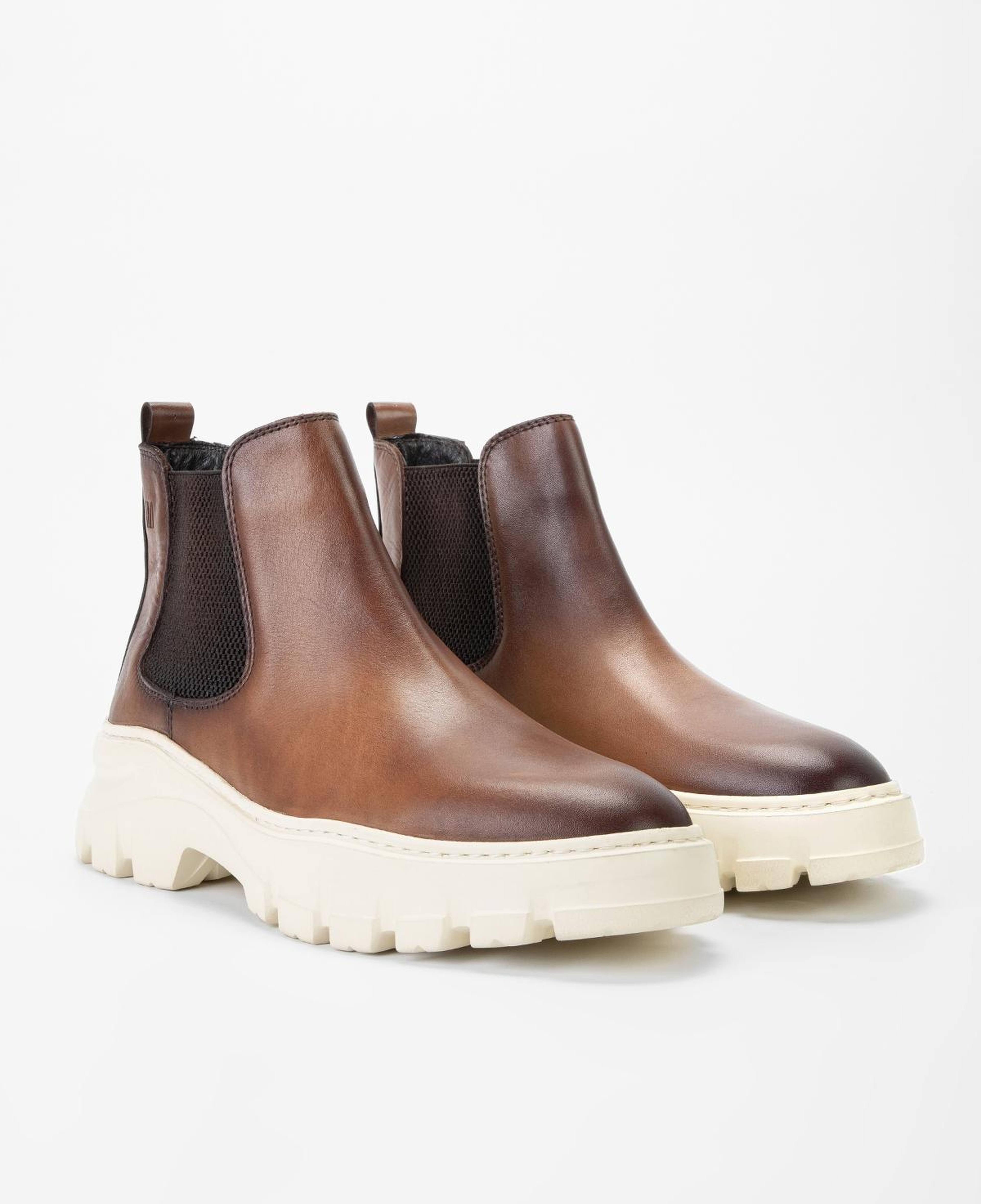 Valmenti Erkek Hakiki Deri Kahverengi Casual Bot