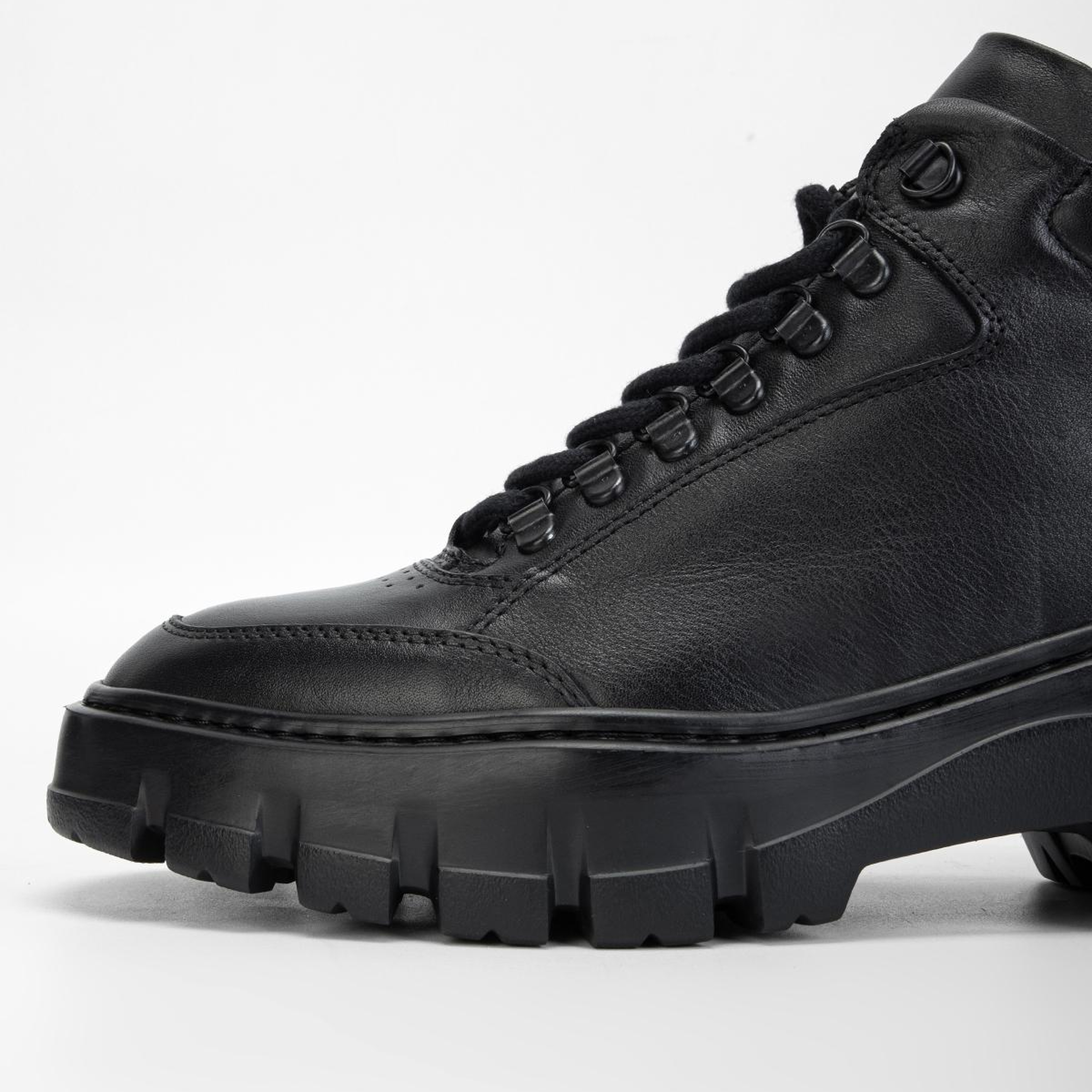 Valmenti Erkek Hakiki Deri Siyah Casual Bot