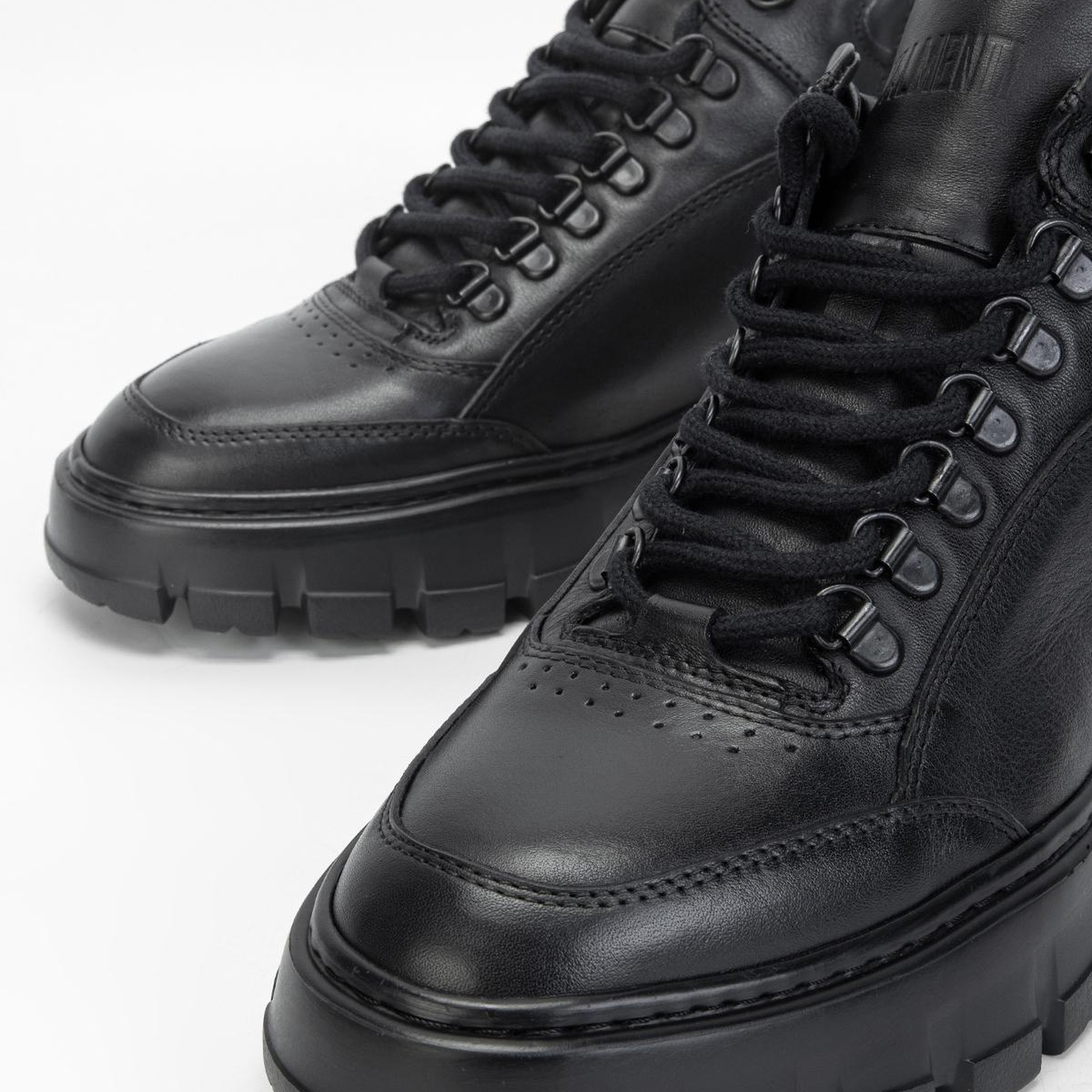 Valmenti Erkek Hakiki Deri Siyah Casual Bot