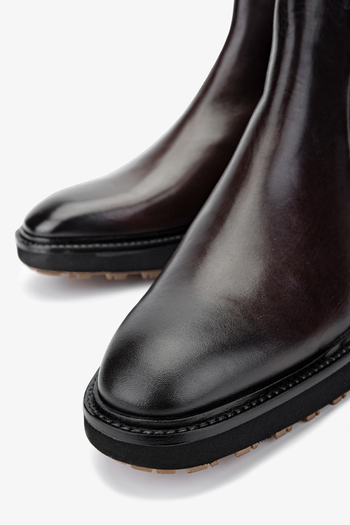 Valmenti Erkek Hakiki Deri Kahverengi Klasik Bot