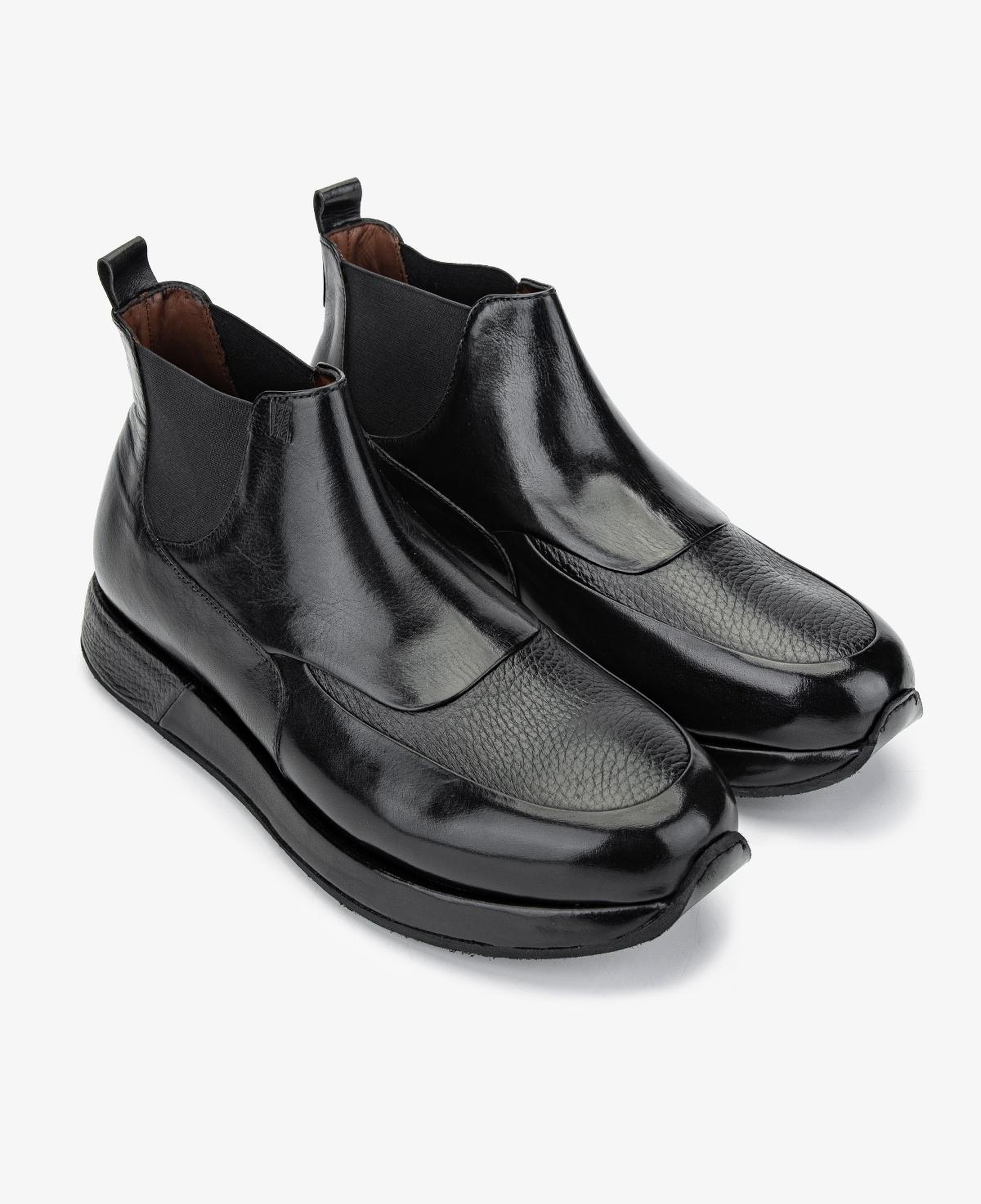 Valmenti Erkek Hakiki Deri Siyah Casual Bot