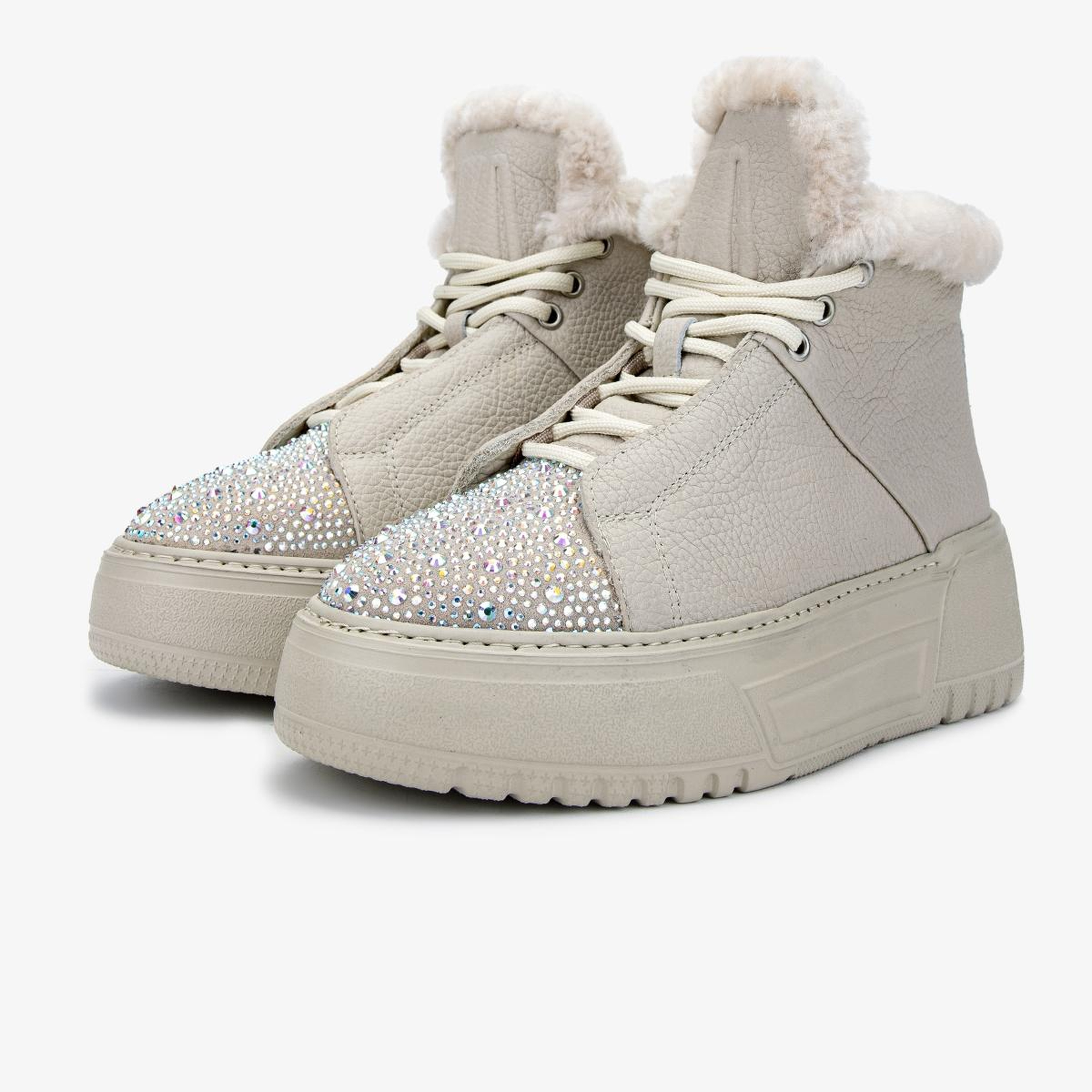 Valmenti Kadın Hakiki Deri Bej Düz Bot