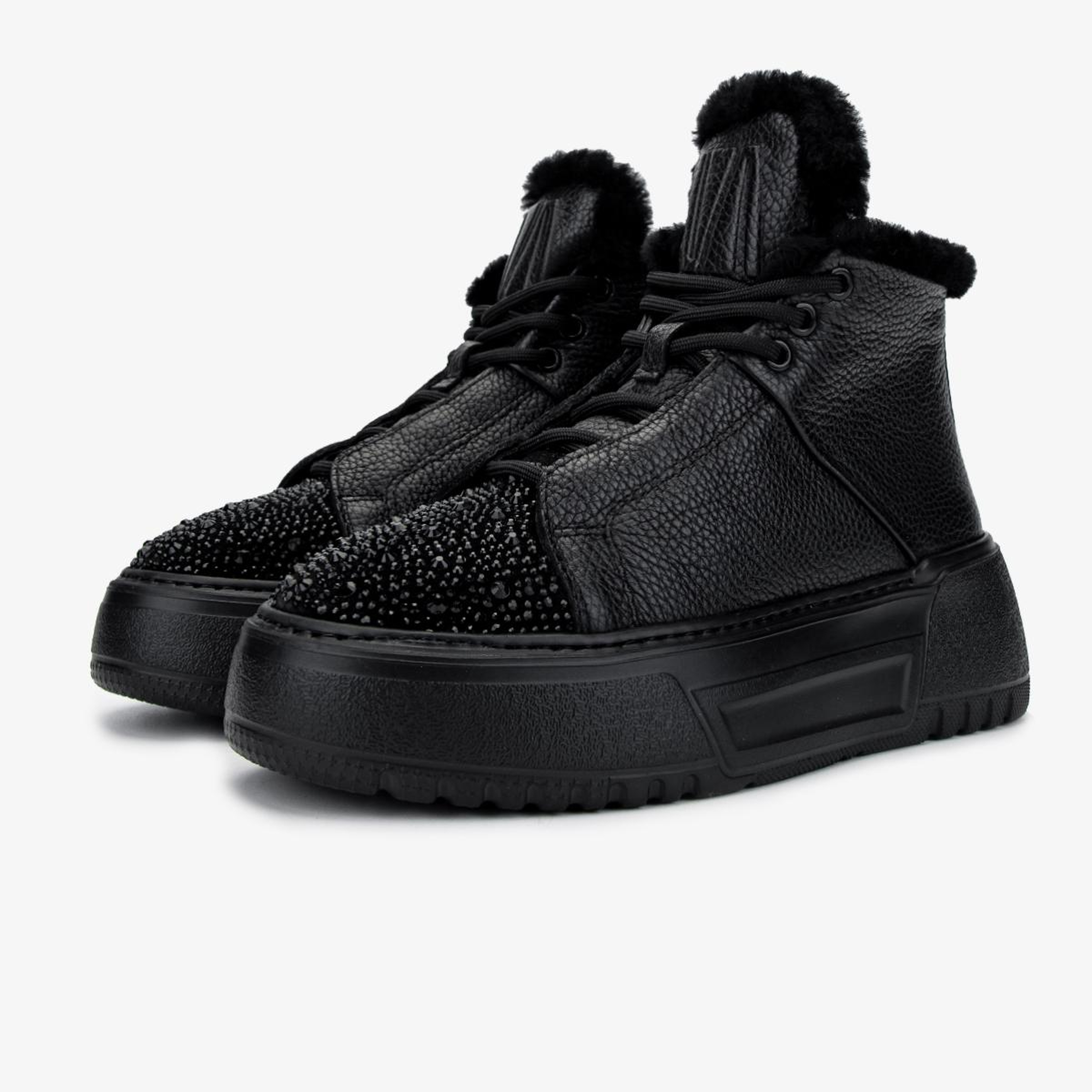 Valmenti Kadın Hakiki Deri Siyah Düz Bot