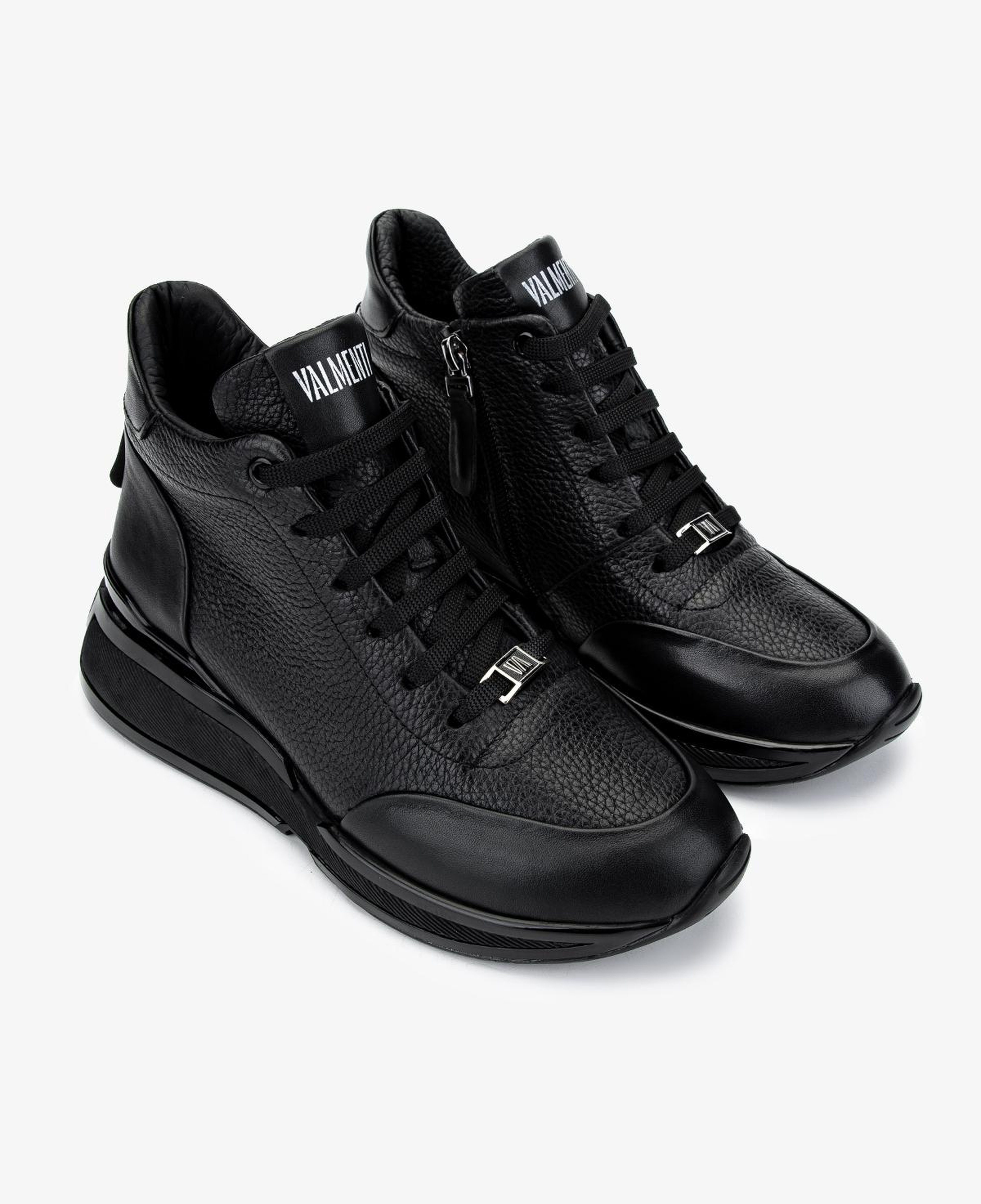 Valmenti Kadın Hakiki Deri Siyah Düz Bot