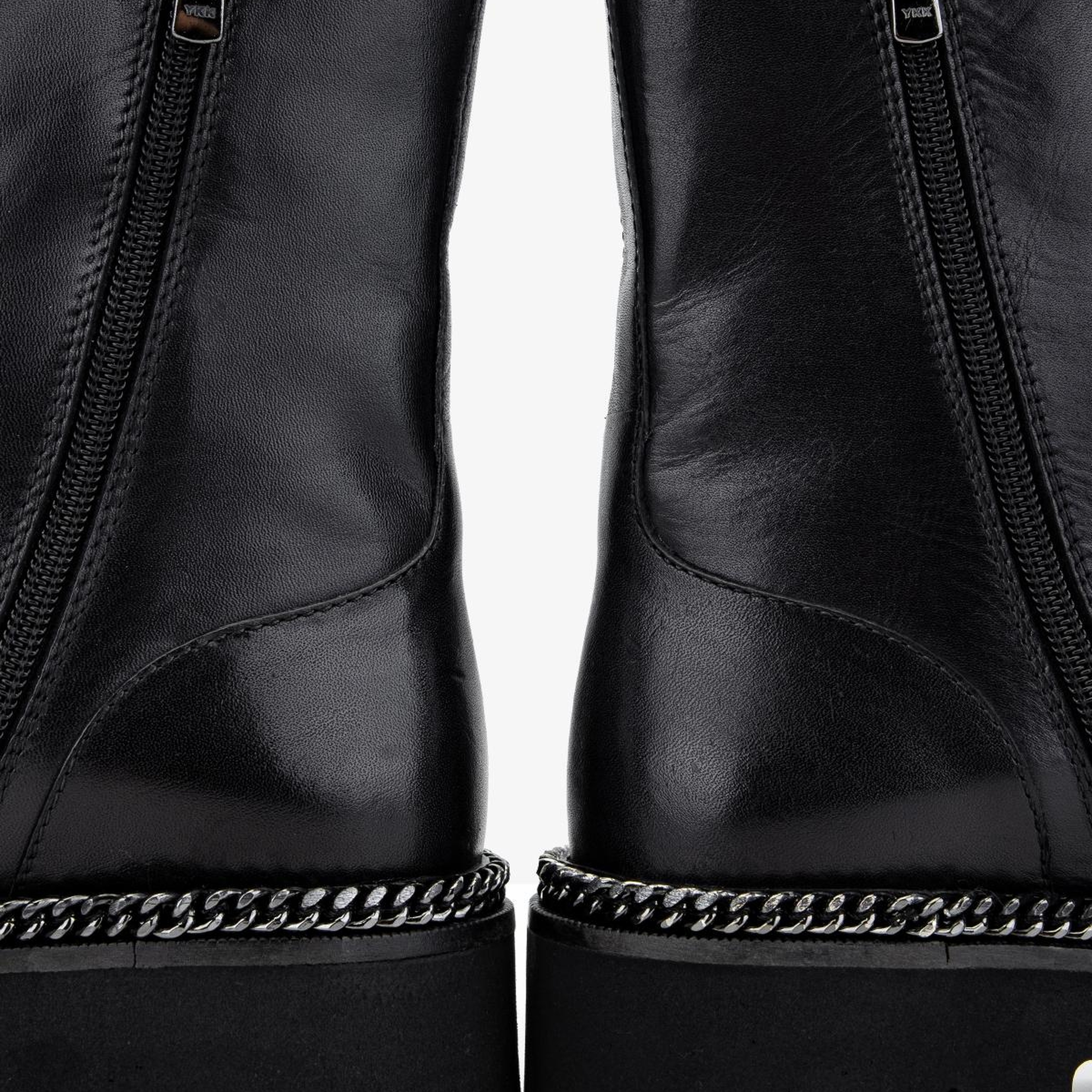 Valmenti Kadın Hakiki Deri Siyah Düz Bot