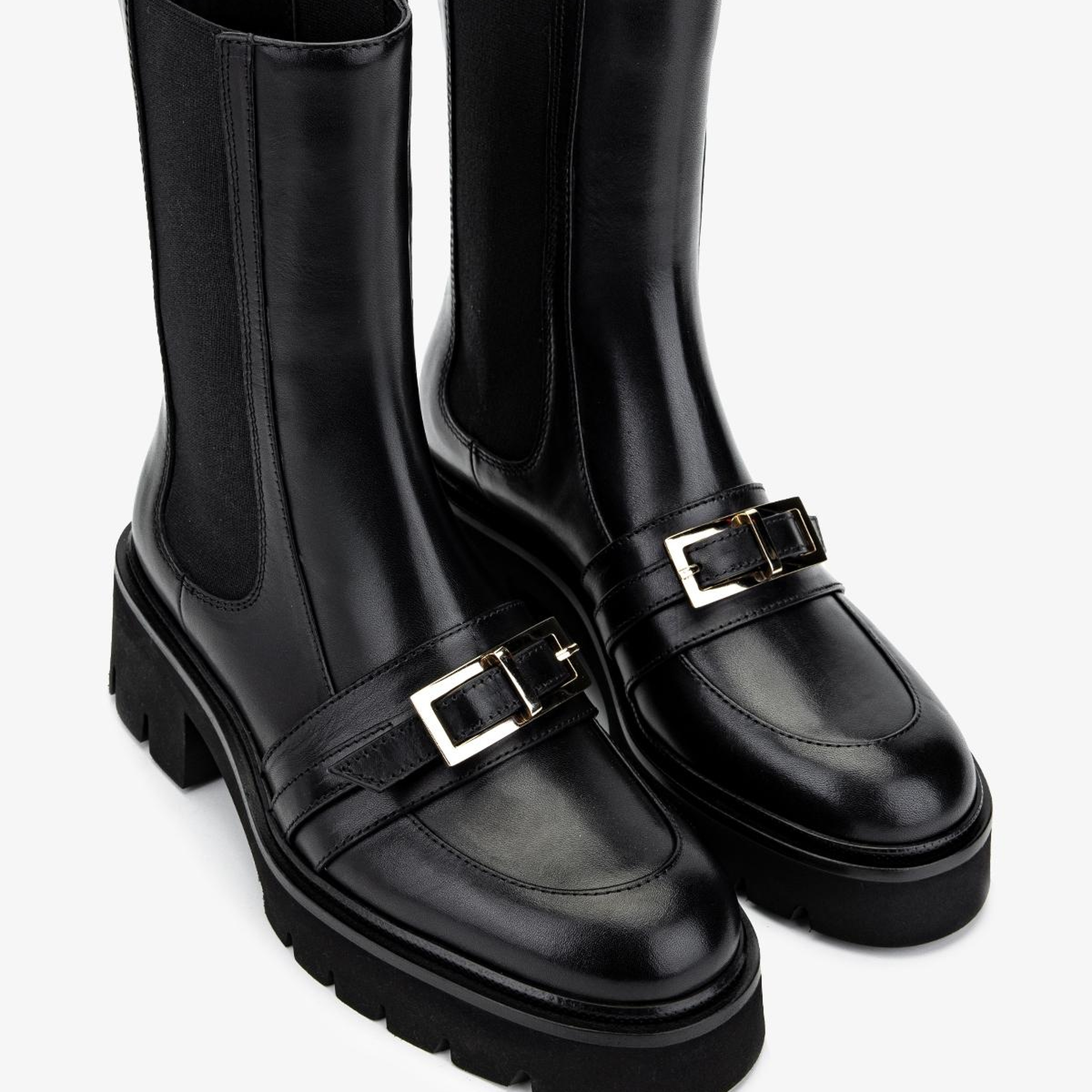 Valmenti Kadın Hakiki Deri Siyah Topuklu Bot