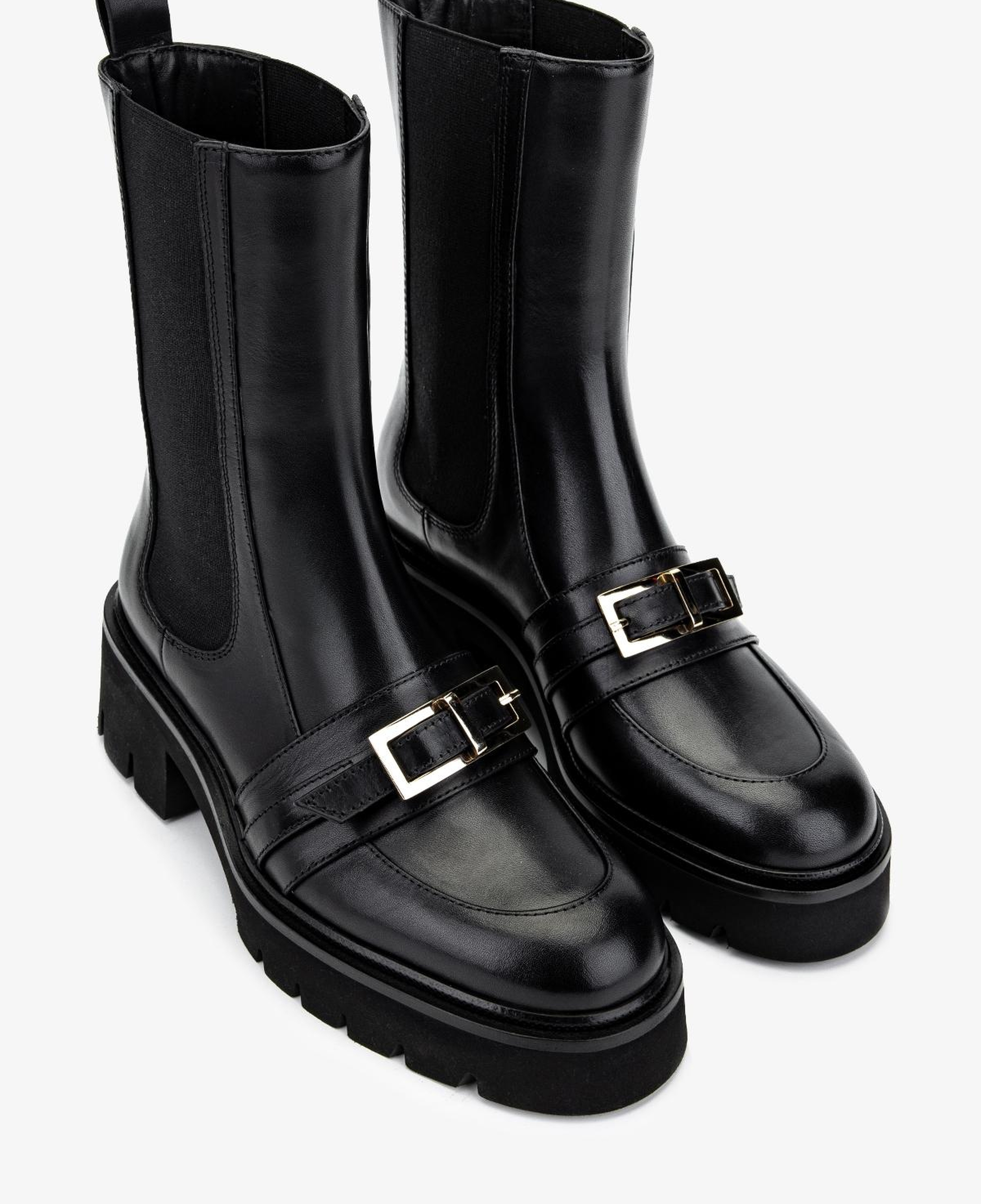 Valmenti Kadın Hakiki Deri Siyah Topuklu Bot