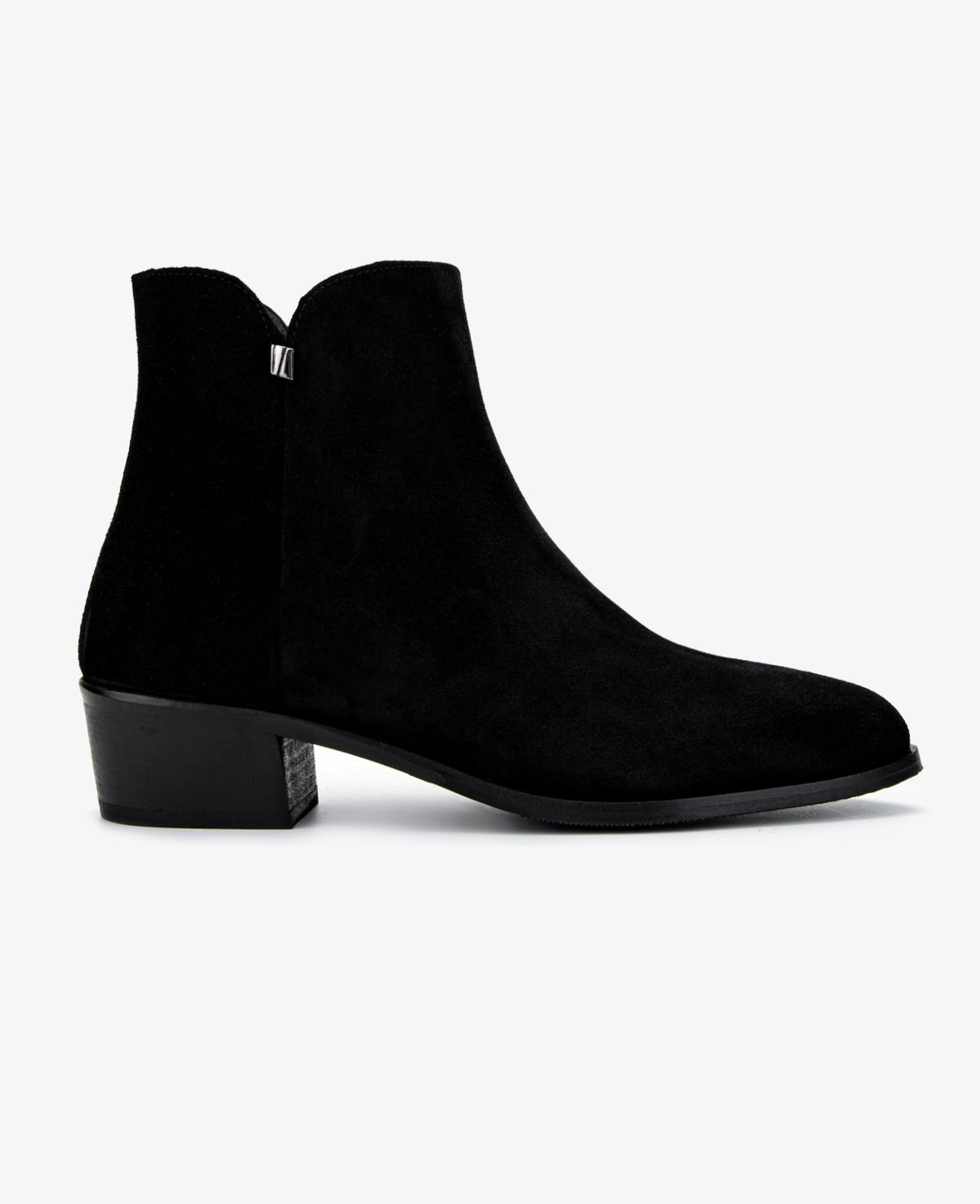 Valmenti Kadın Hakiki Deri Siyah Süet Topuklu Bot