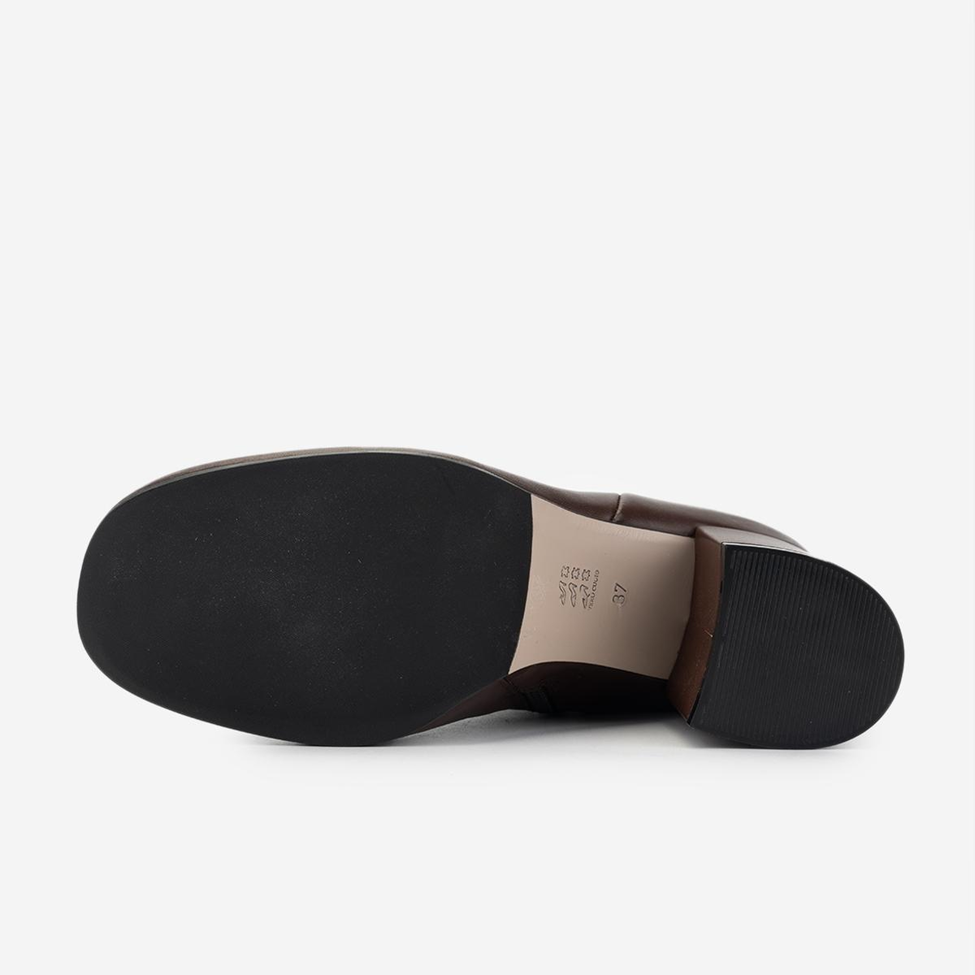 Valmenti Kadın Hakiki Deri Taba Deri Topuklu Bot