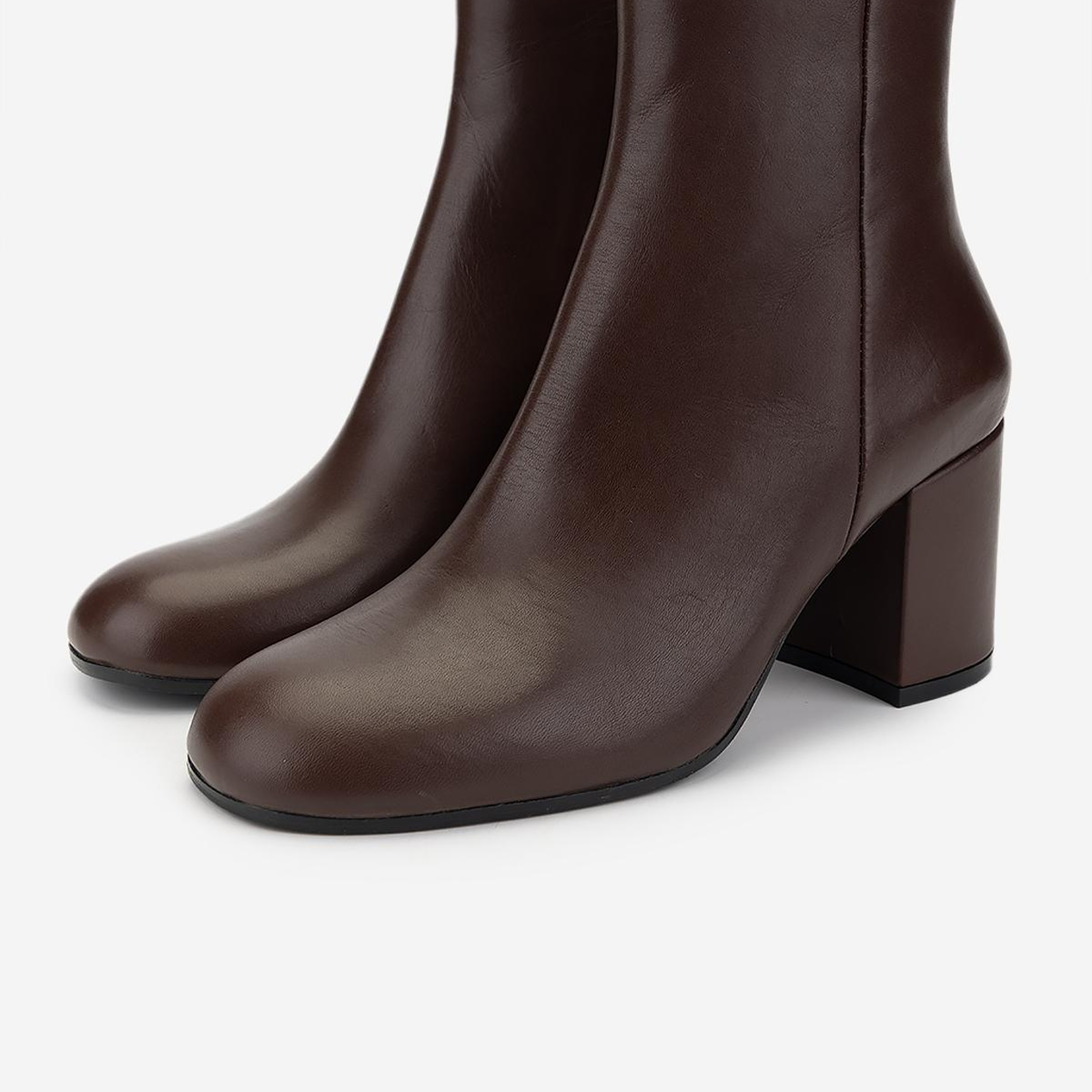 Valmenti Kadın Hakiki Deri Taba Deri Topuklu Bot