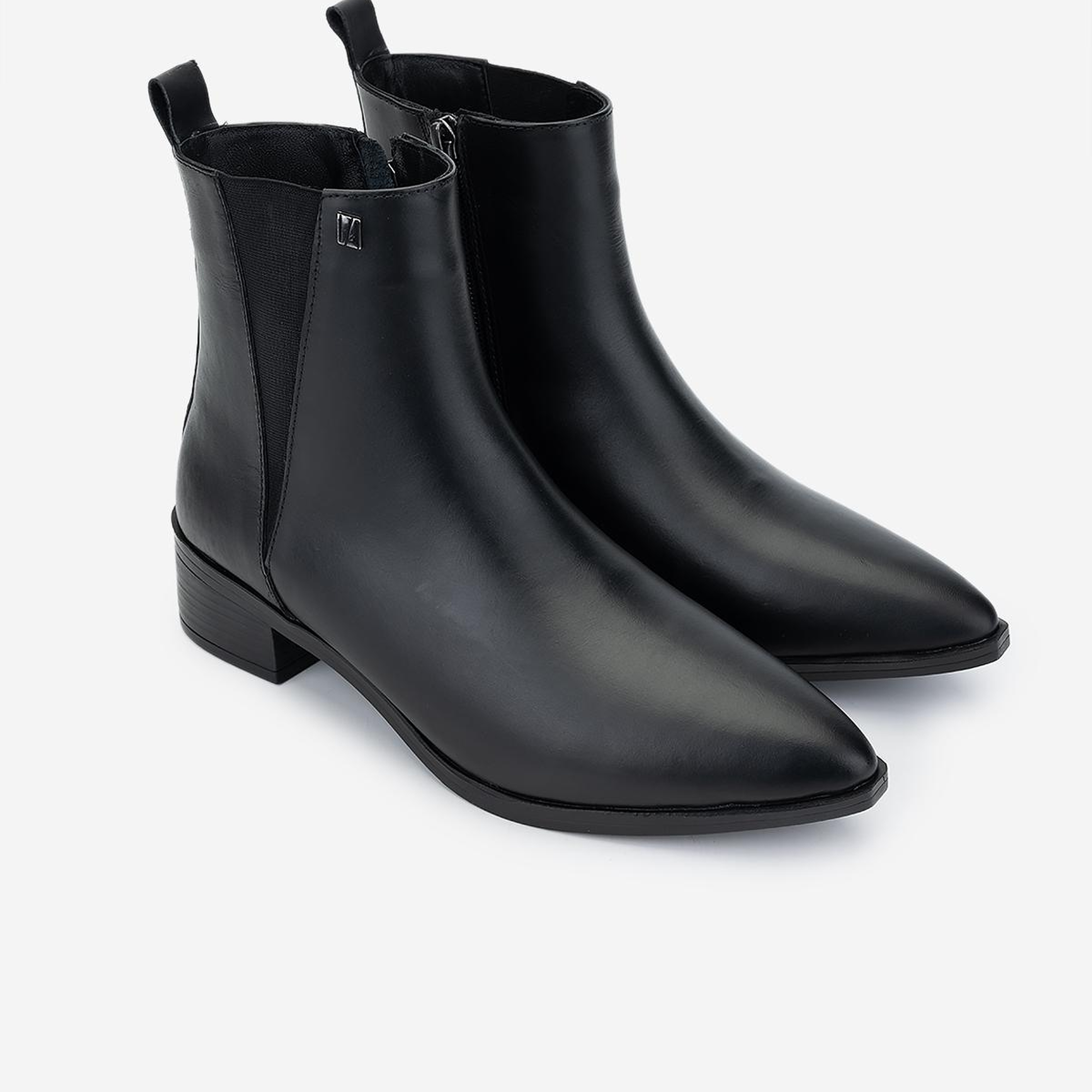 Valmenti Kadın Hakiki Deri Siyah Topuklu Bot