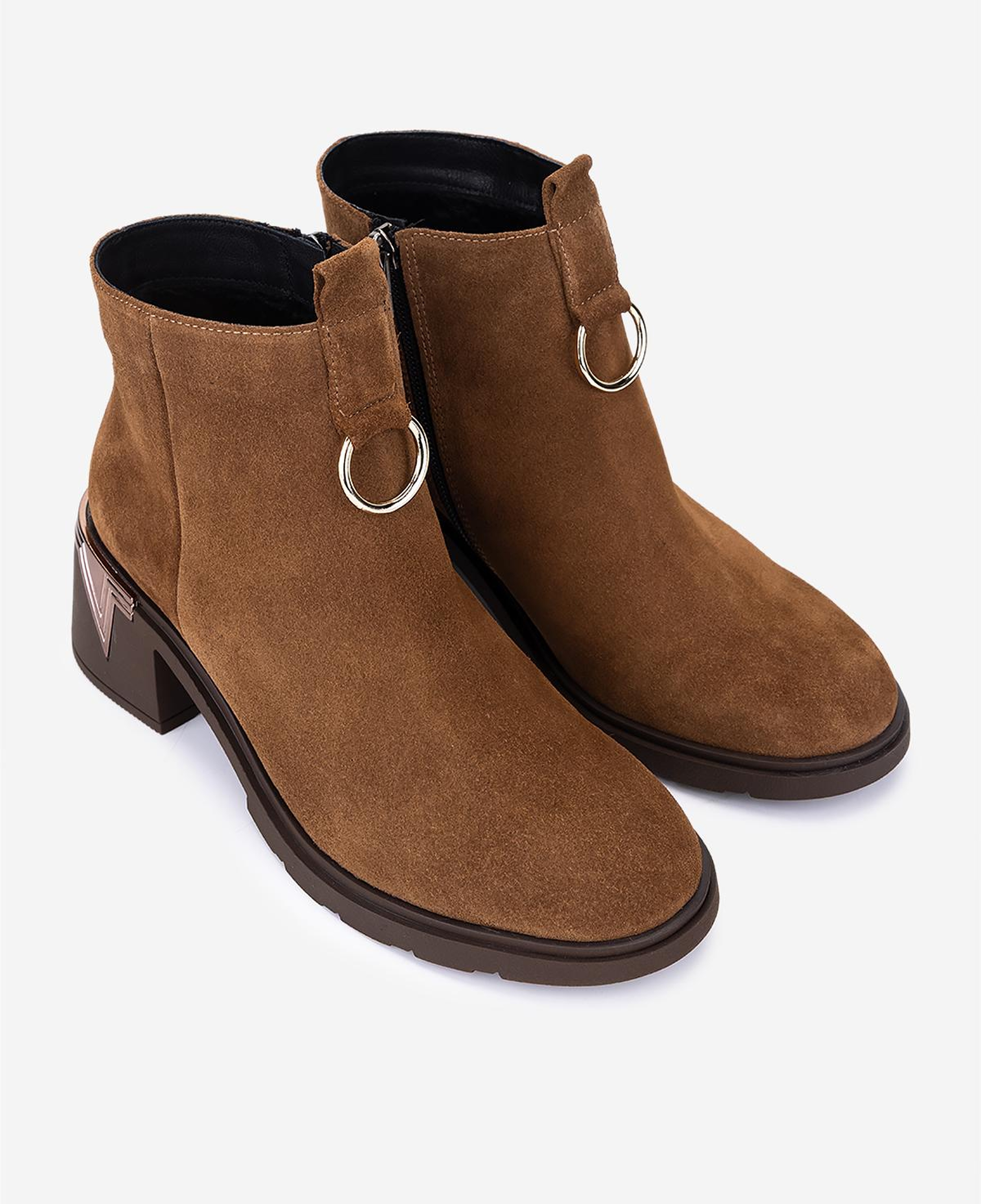 Valmenti Kadın Hakiki Deri Vizon Topuklu Bot